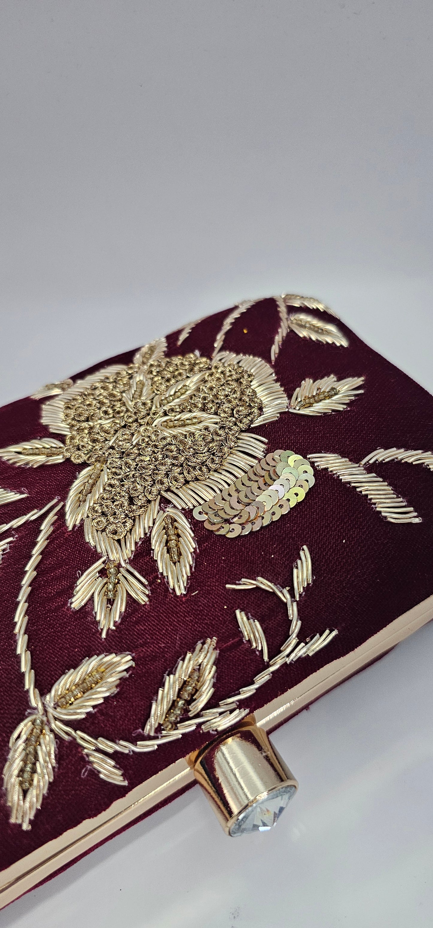 Indian Purse Indian Potli Maroon Velvet Polti Bag Indian Bag Pakistani Bag Pakistani Potli Indian Bridal Burgundy Dulhan Purse Zardozi Purse