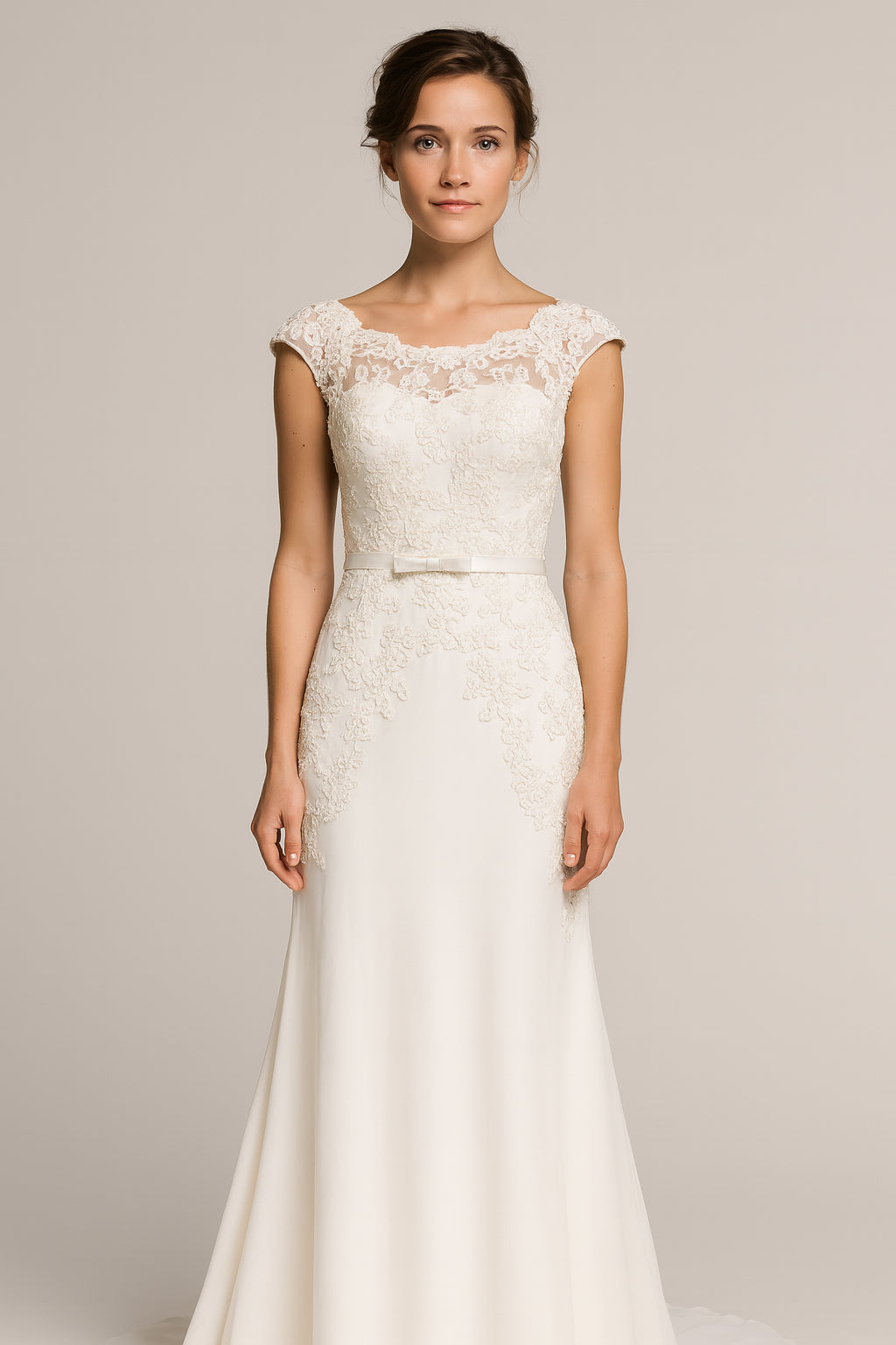 White English Bridal Dress/. Designer: Lenovia