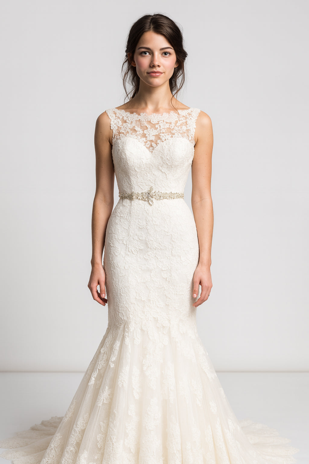White English Bridal Dress/ Designer: Lenovia