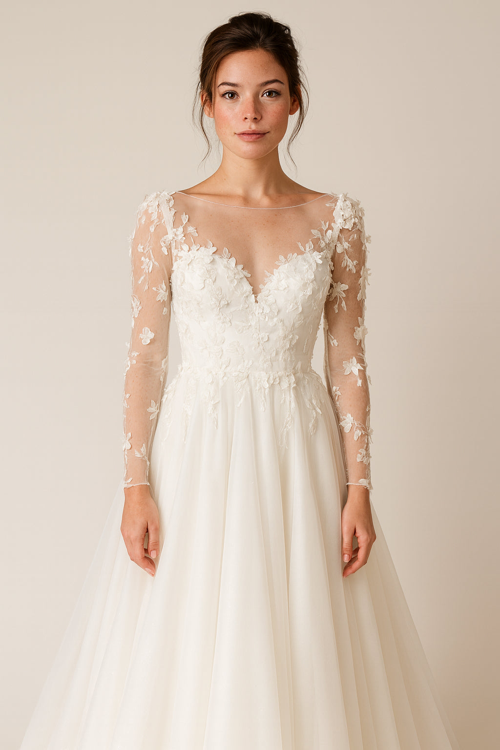 White English Bridal Dress/ Designer: Luce Sposa