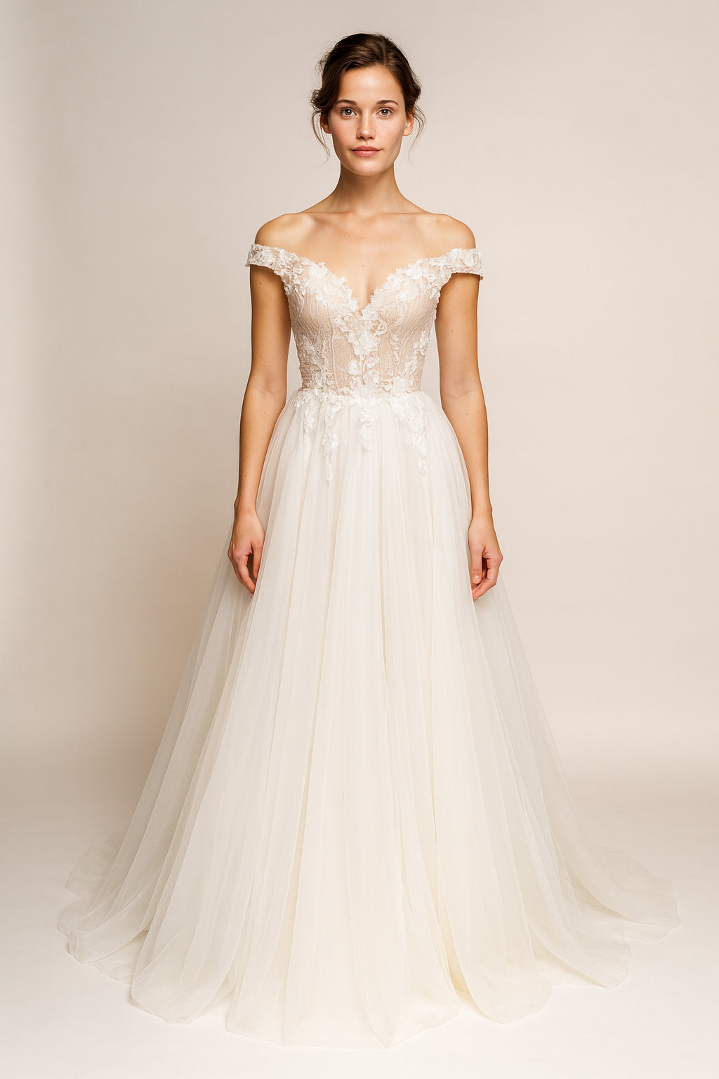 White English Bridal Dress/ Designer: Luce Sposa