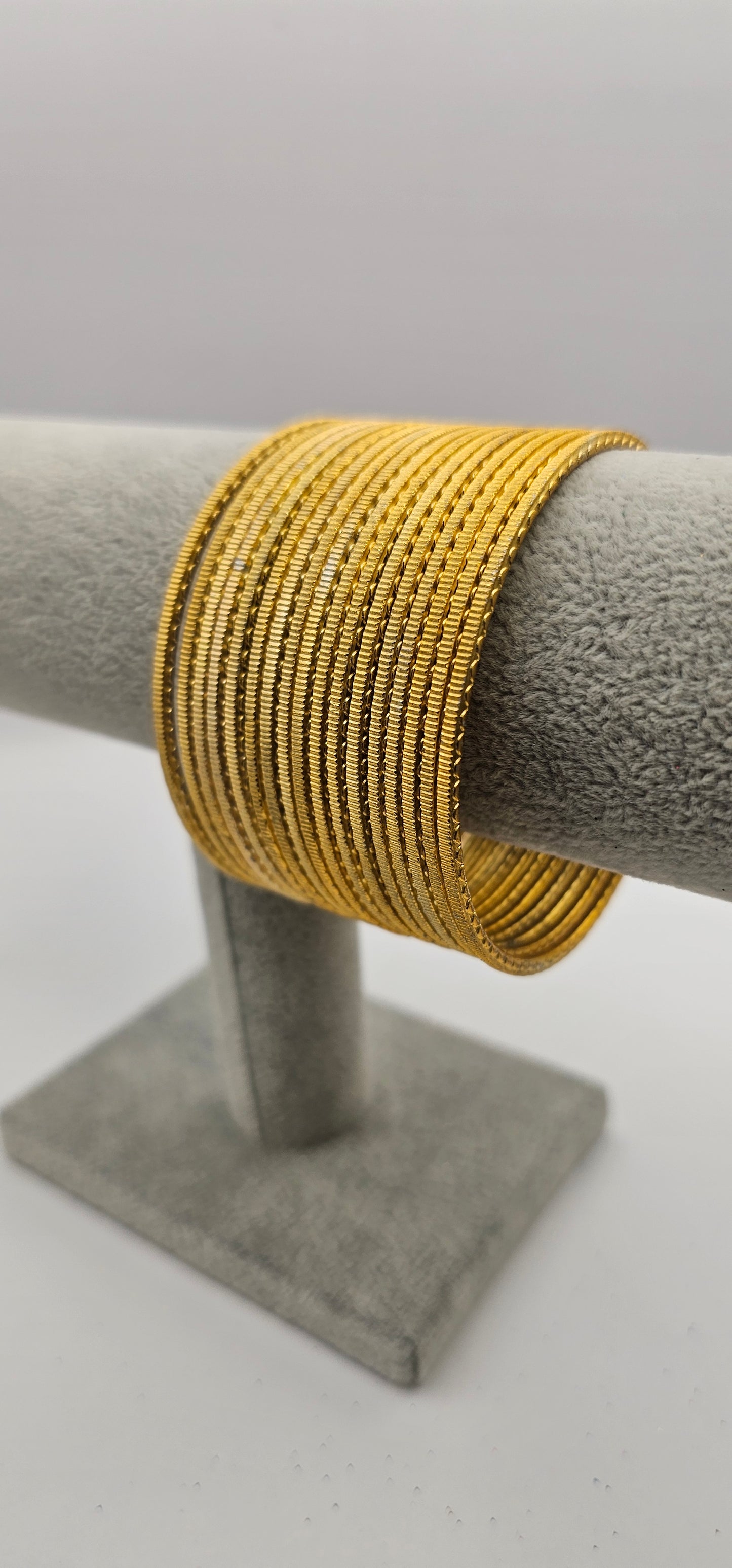 Gold Touchstone Metal Bangles Size 2.10