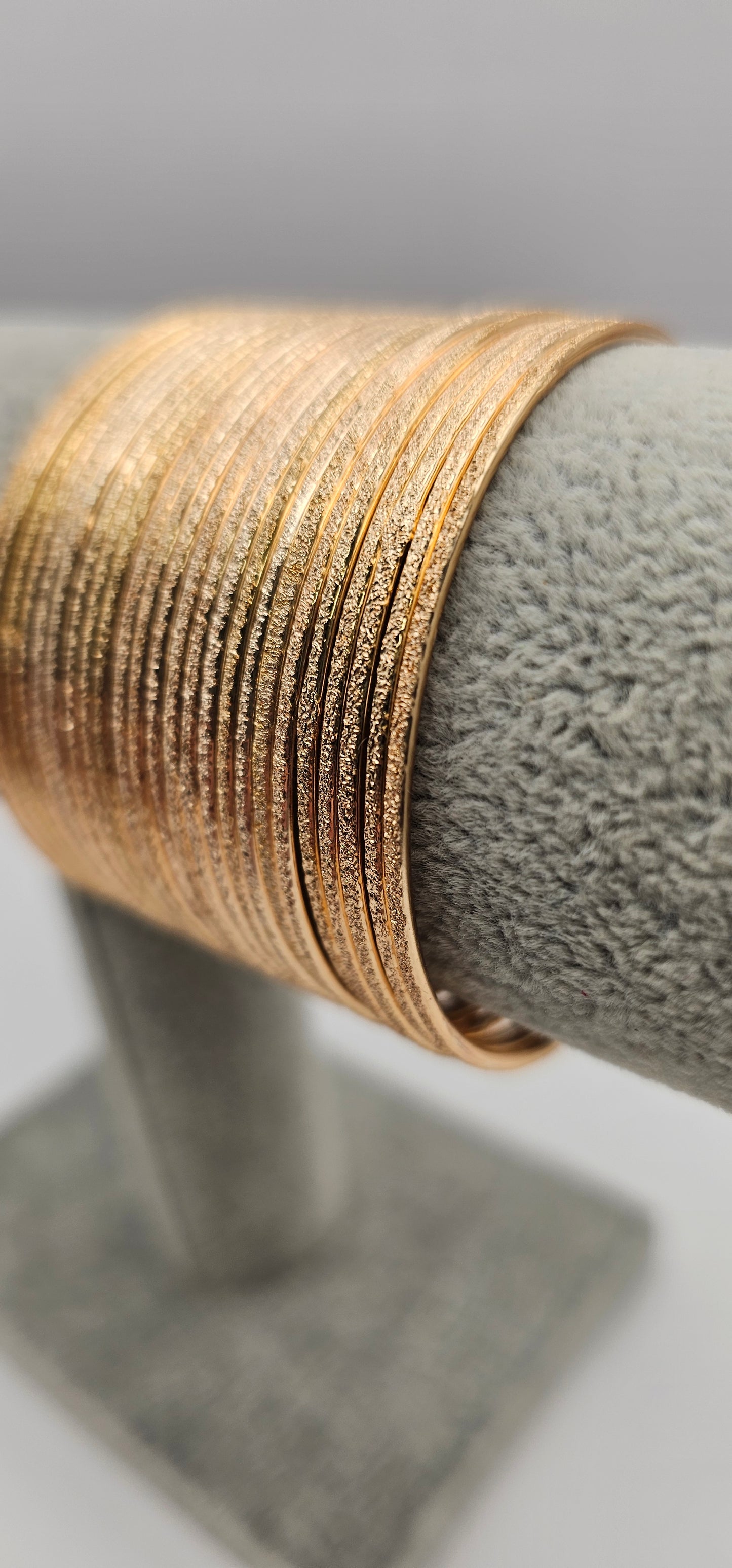 Indian Gold Raised Edge Bangles Size 2.6