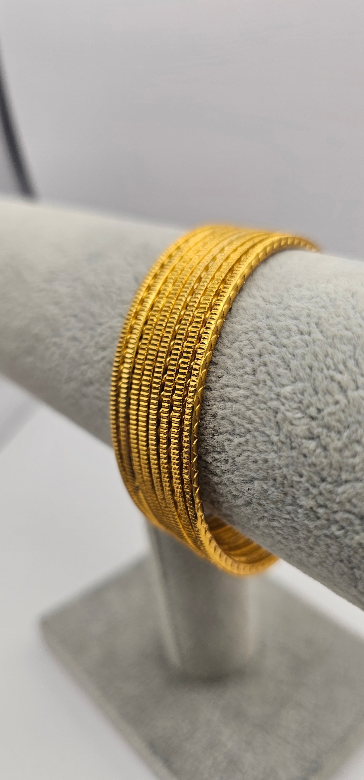 Gold Touchstone Metal Bangles Size 2.6