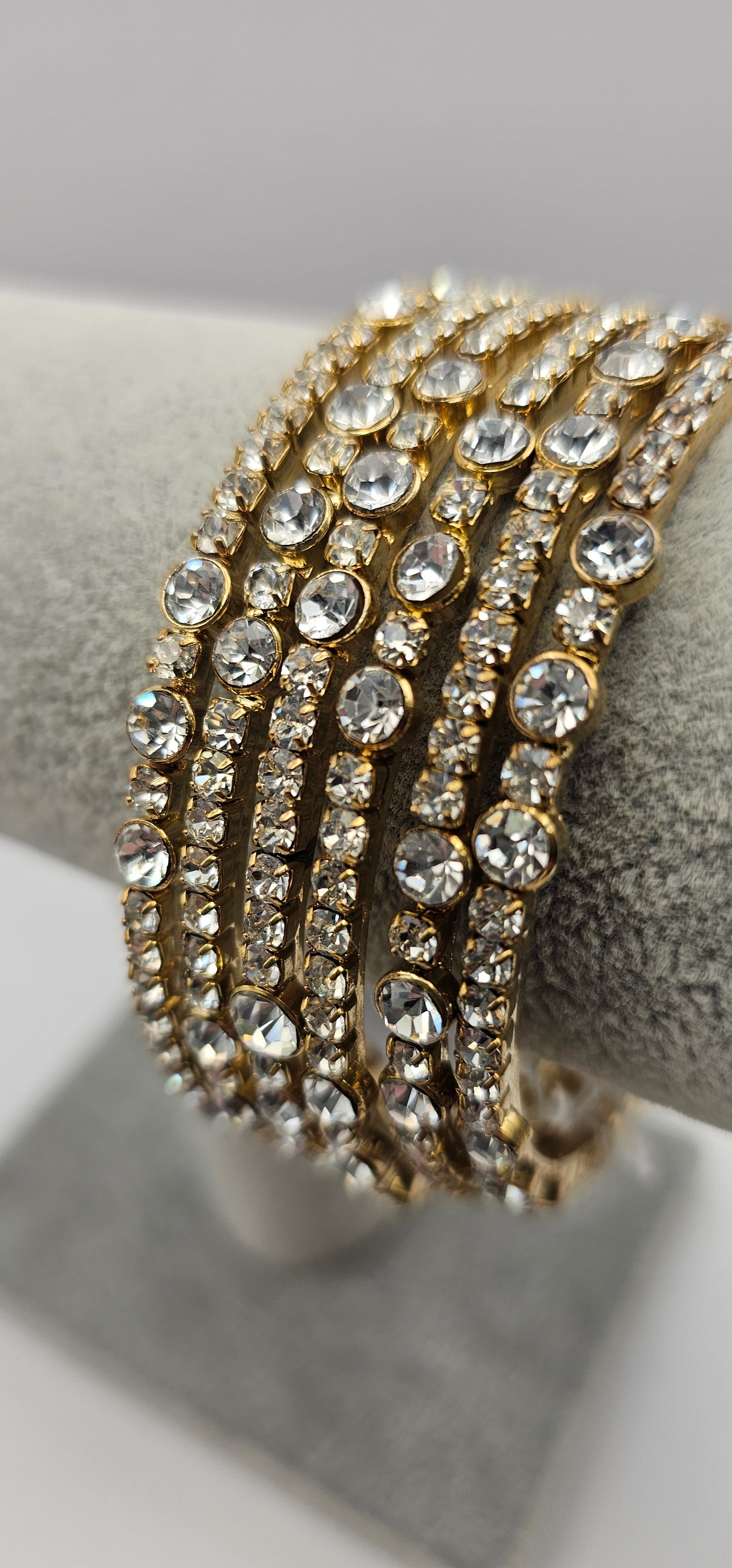 Original Antique Gold Polki Bangles Size 2.8
