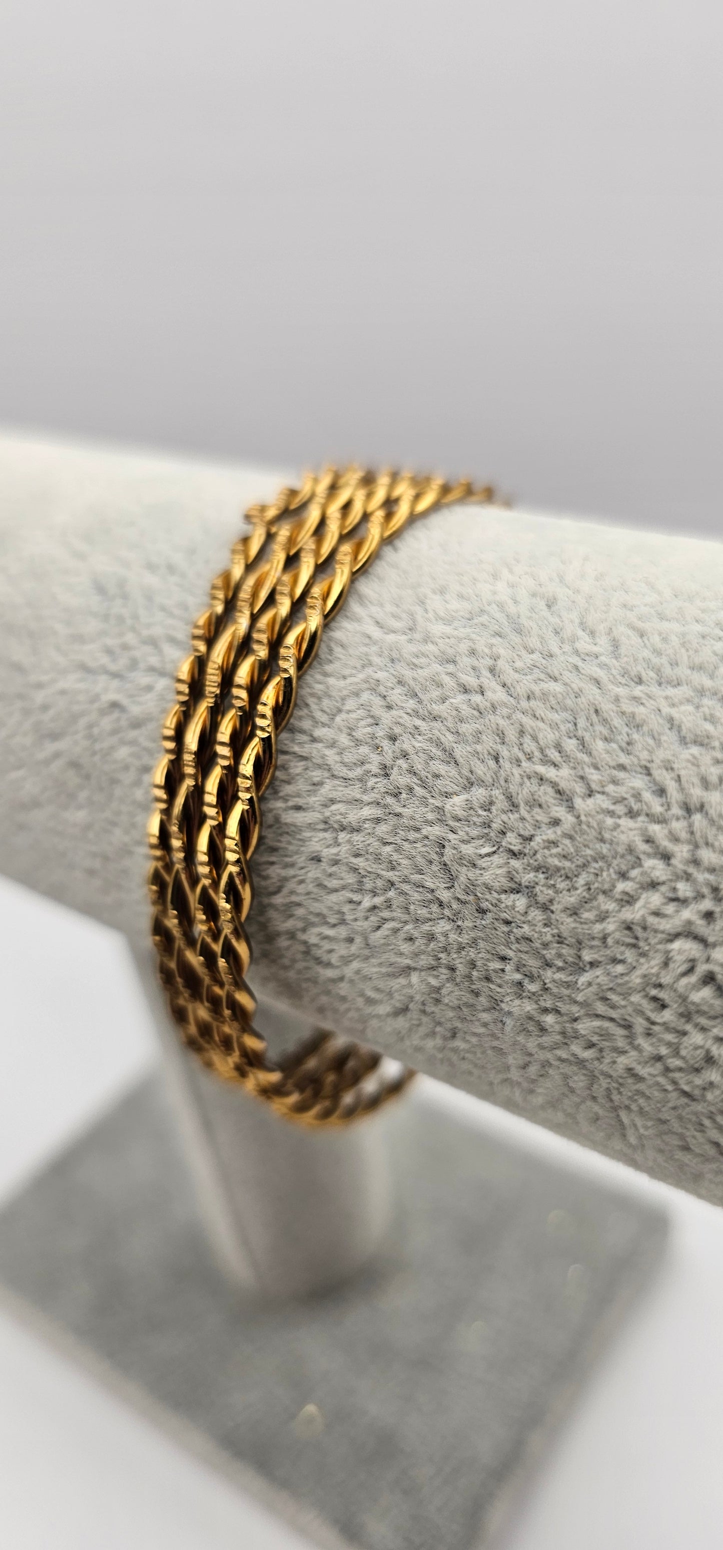 Antique Gold - Steel Twisted Bangles Size 2.6