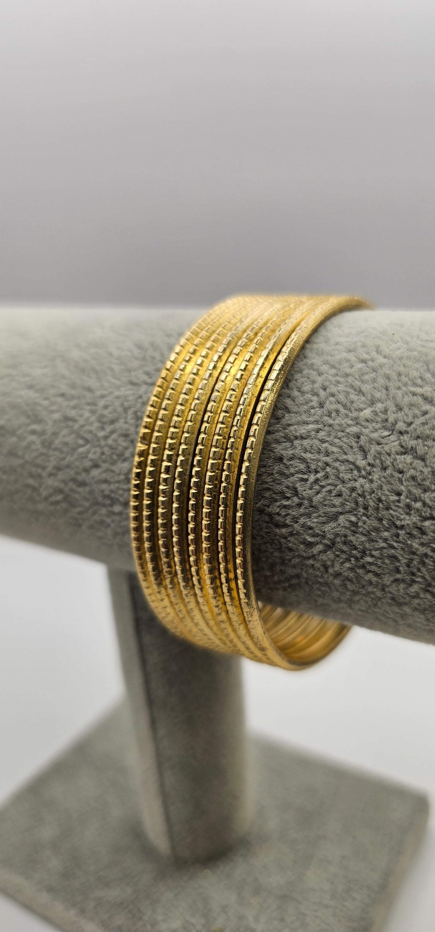 Twisted Gold Indian Bangle Size 2.4
