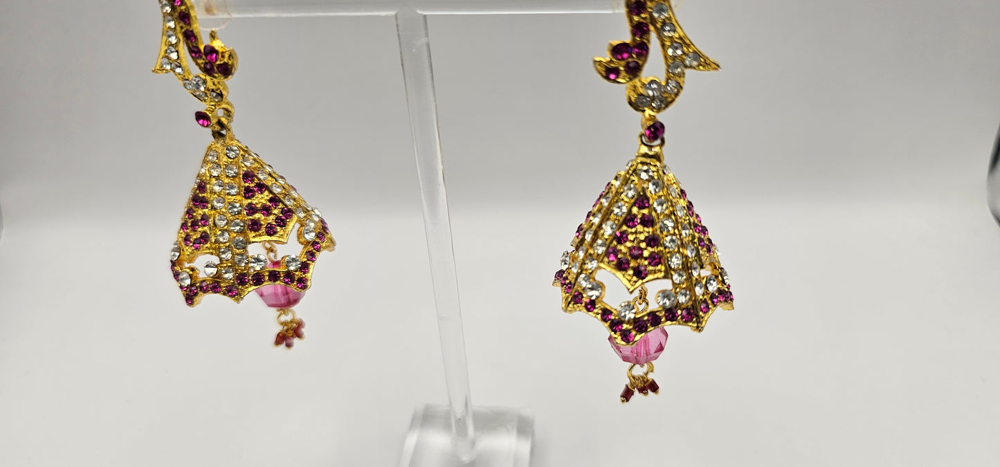Stunning Micro Gold Plated Traditional Jhumka Earrings - Perfect For All Festival