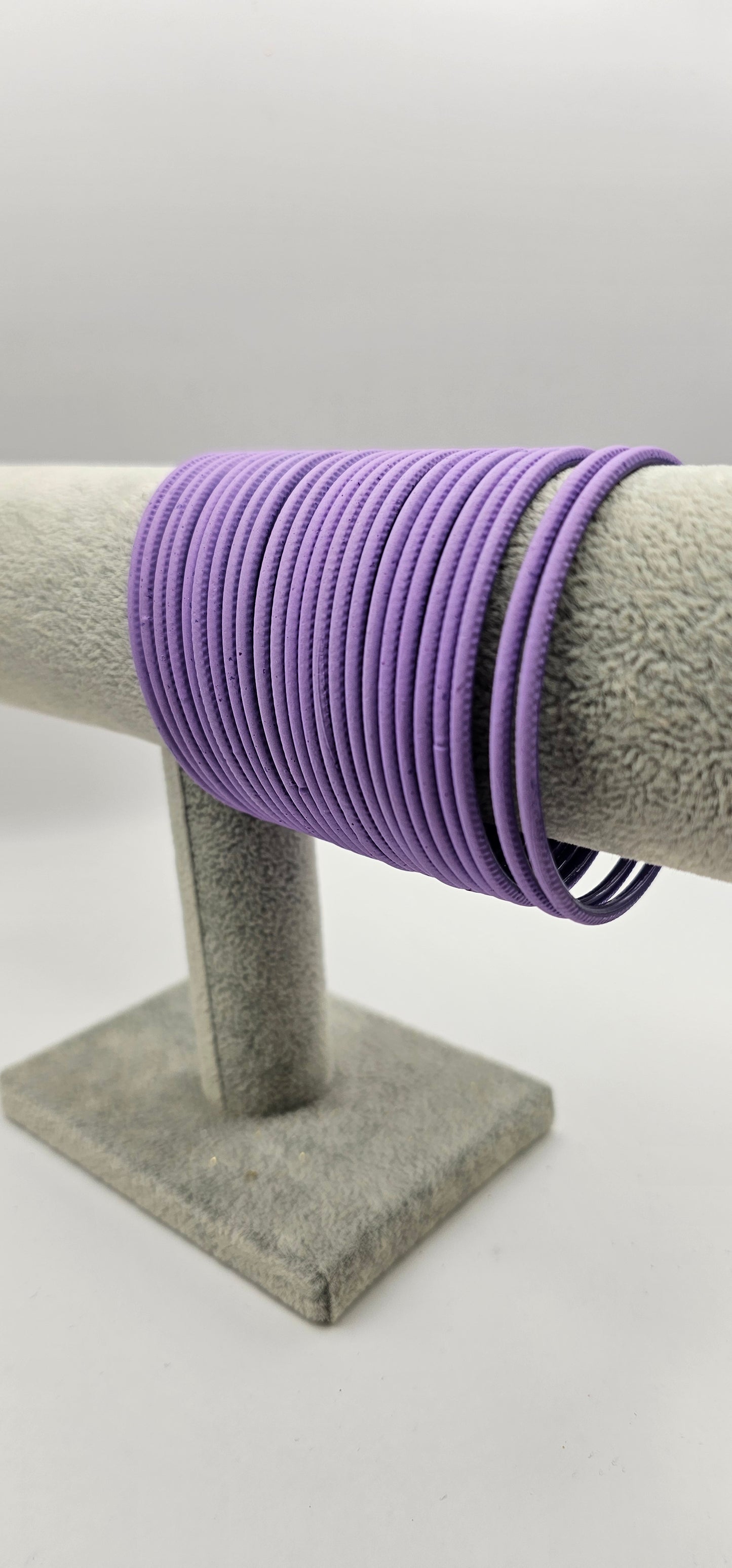 Purple Plain Metal Bangles Size 2.8