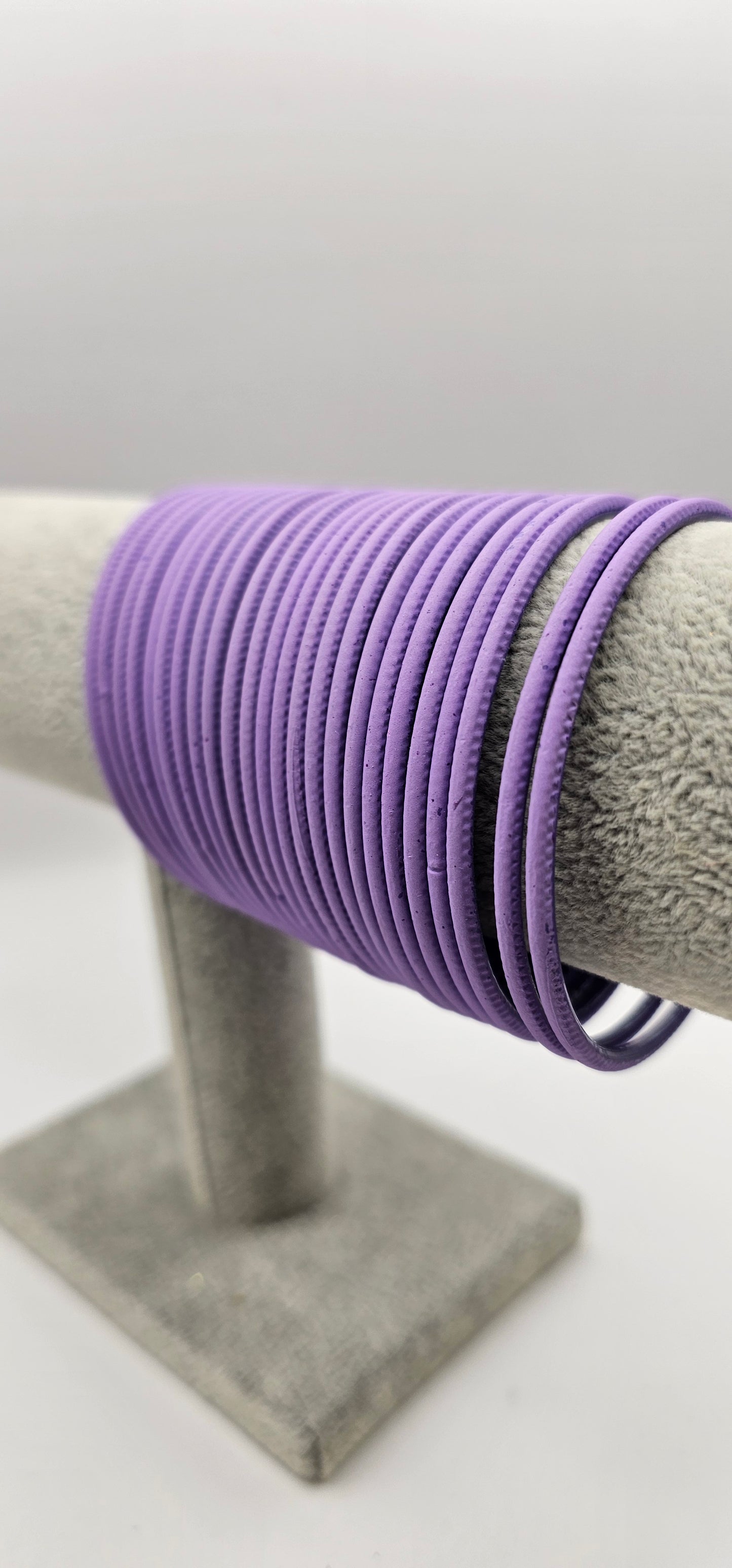 Purple Plain Metal Bangles Size 2.8