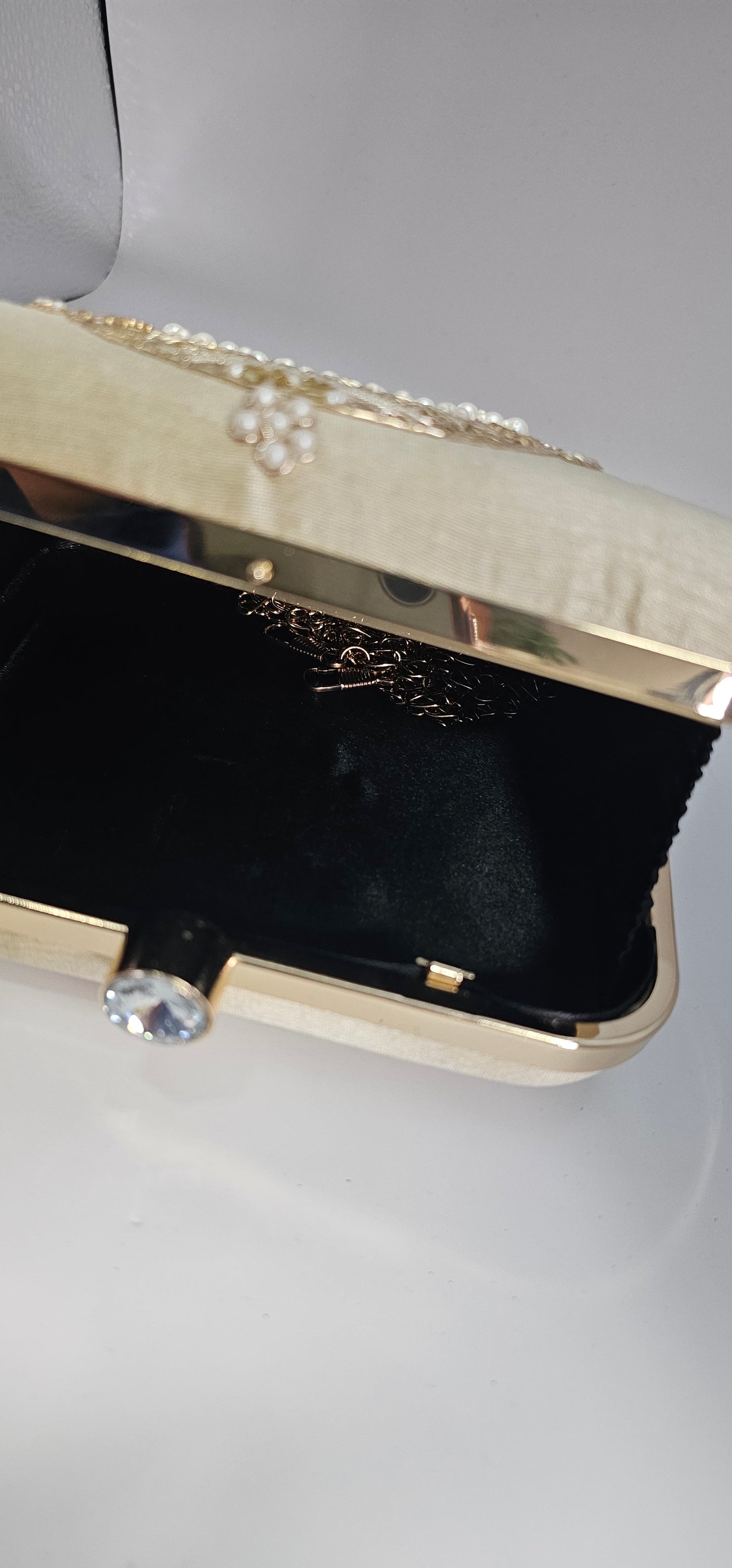 Champagne & Gold, Pearl Clutch Bag