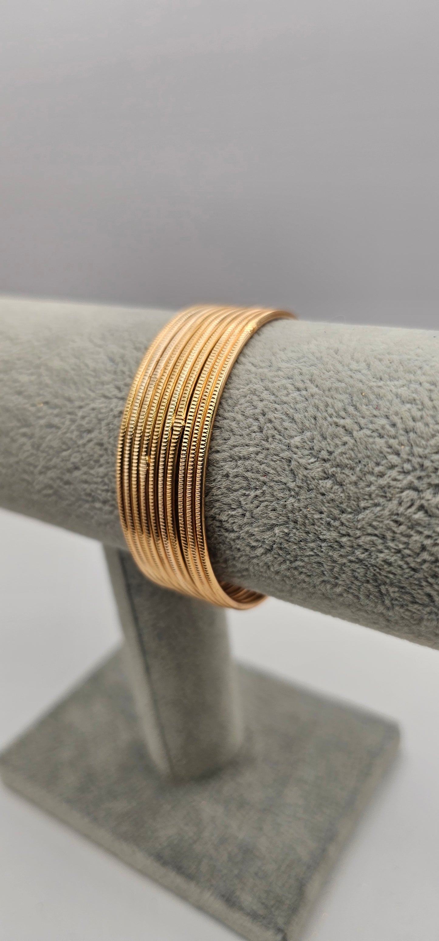 Gold Plated Touchstone Bangles Size 2.4