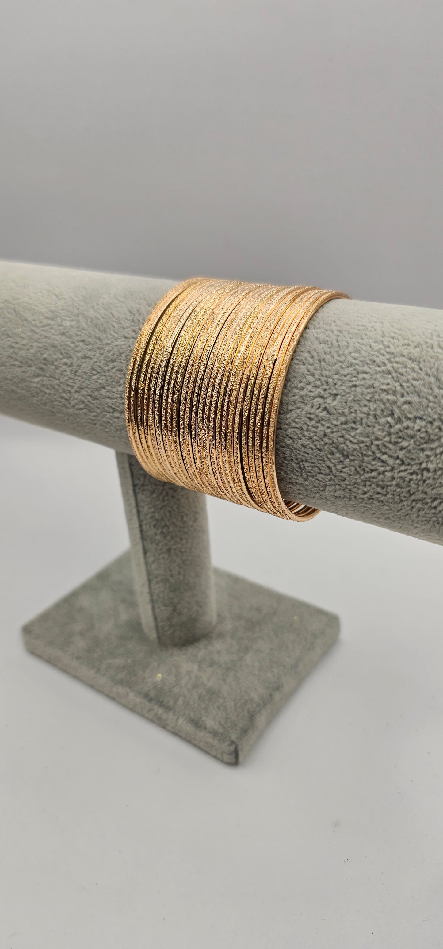 Indian Gold Raised Edge Bangles Size 2.6