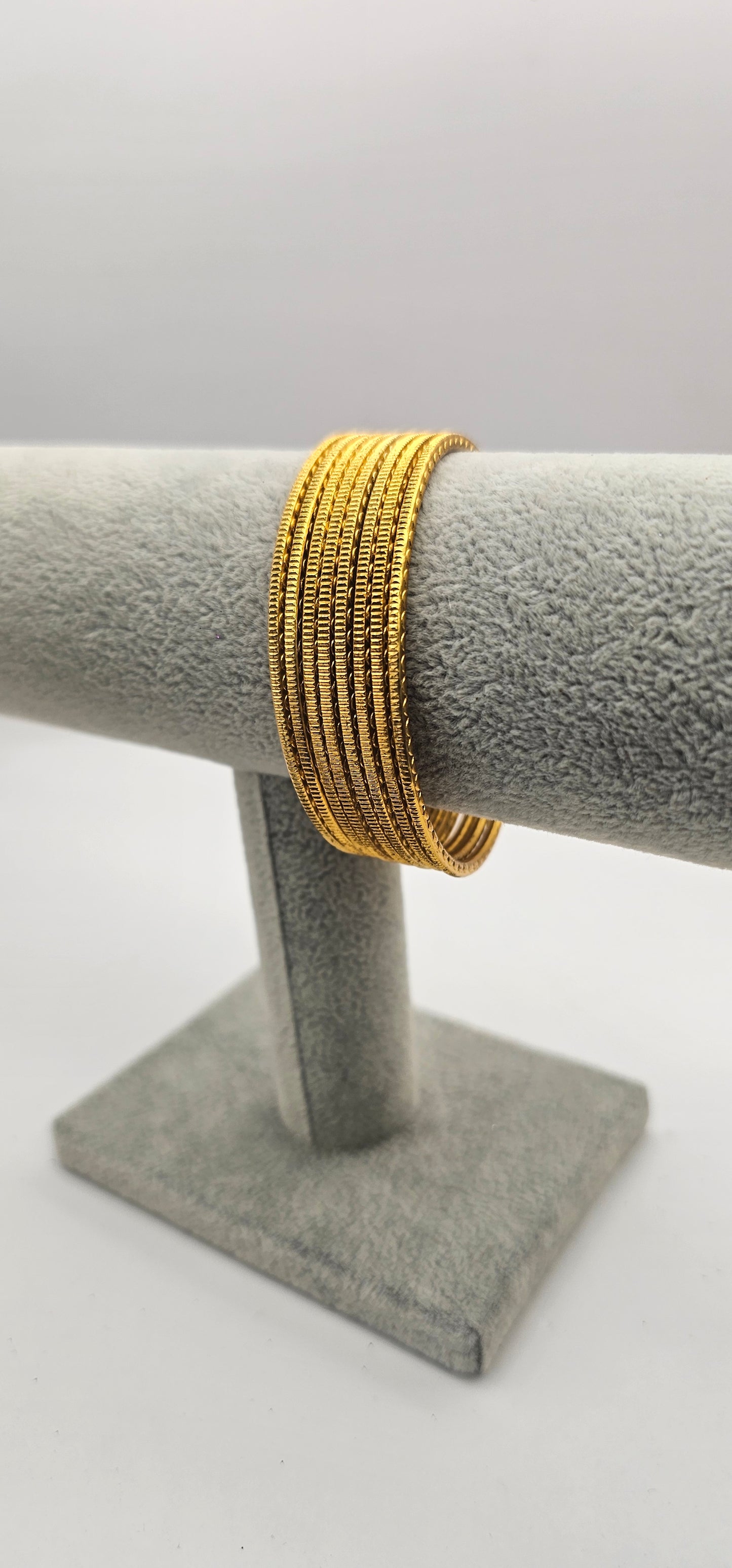 Gold Touchstone Metal Bangles Size 2.6