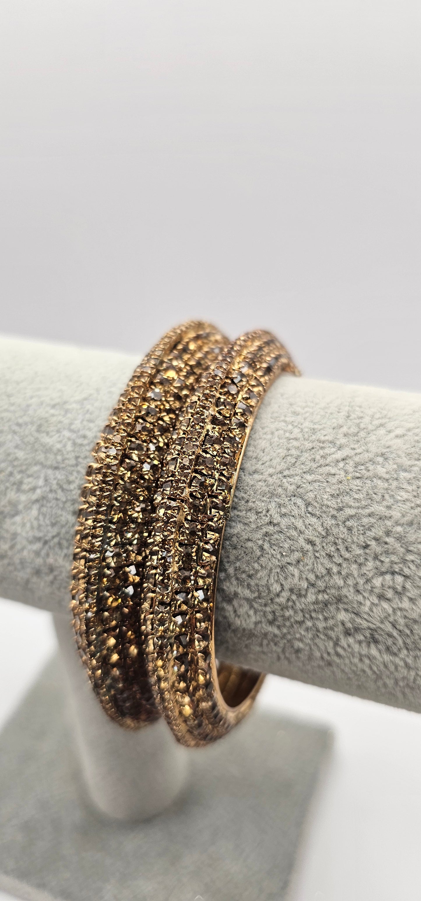 Antique Gold Stone Bangles 2.10