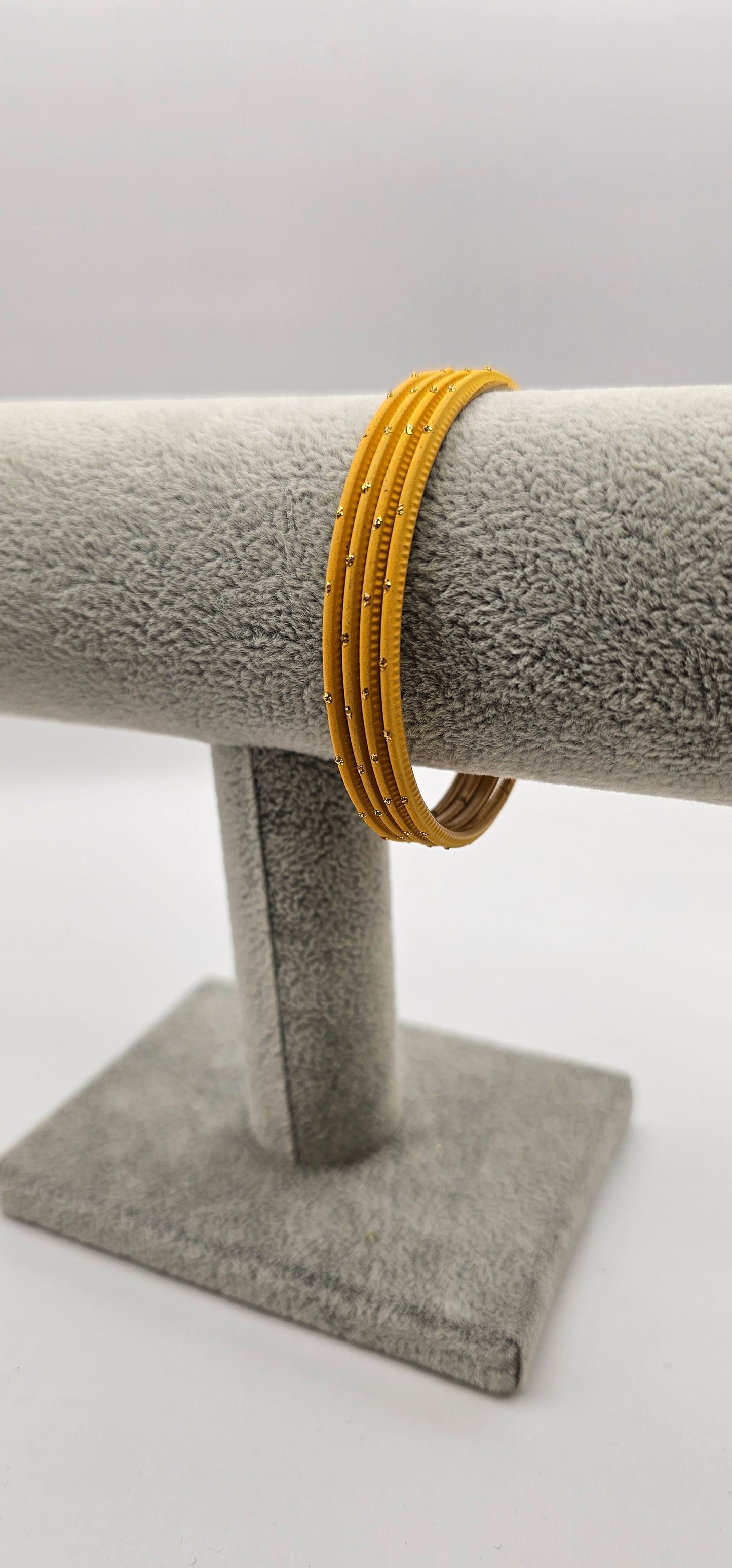 Orange & Gold Dot Bangles Size 2.4
