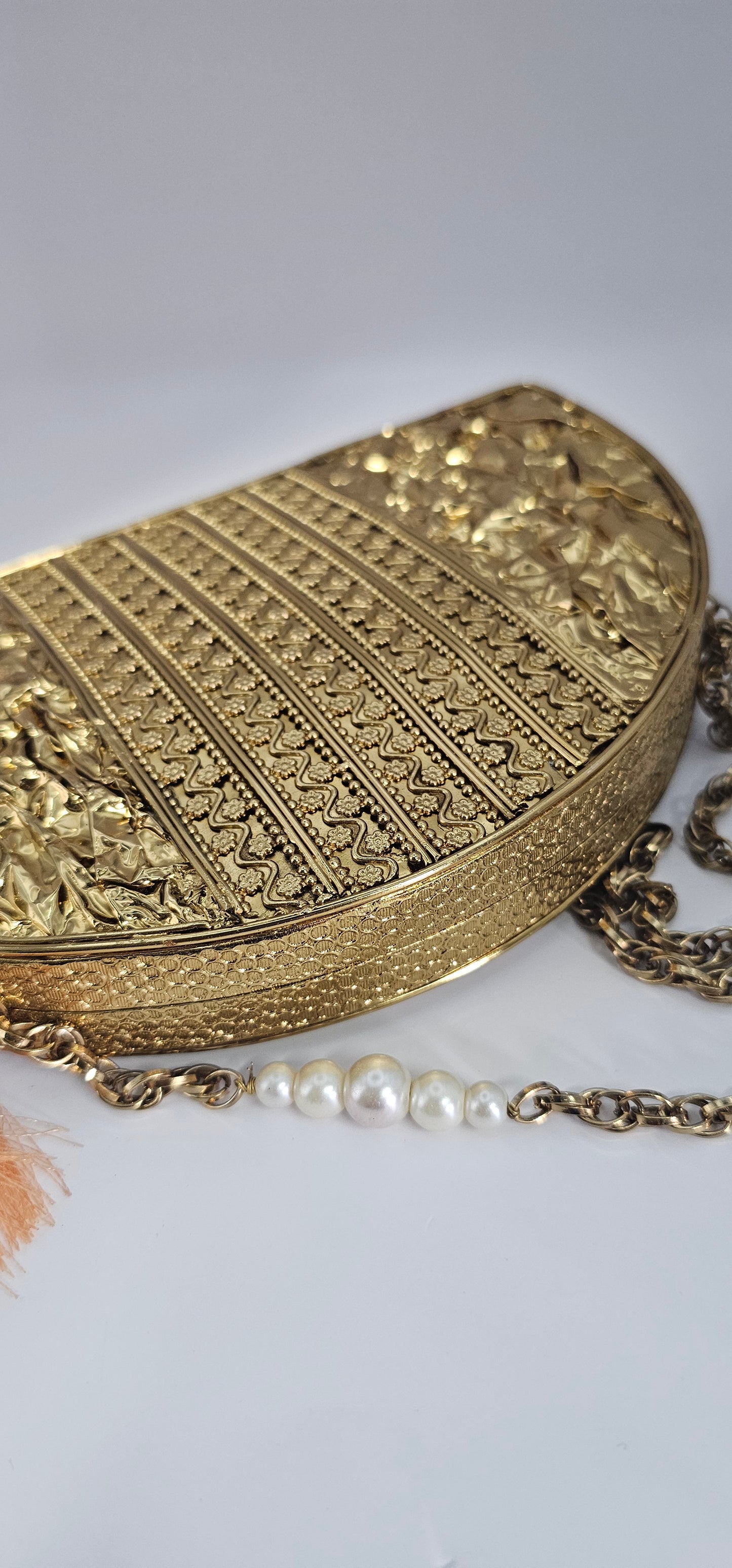 Gold & Mother Of Pearl Clutch Bag