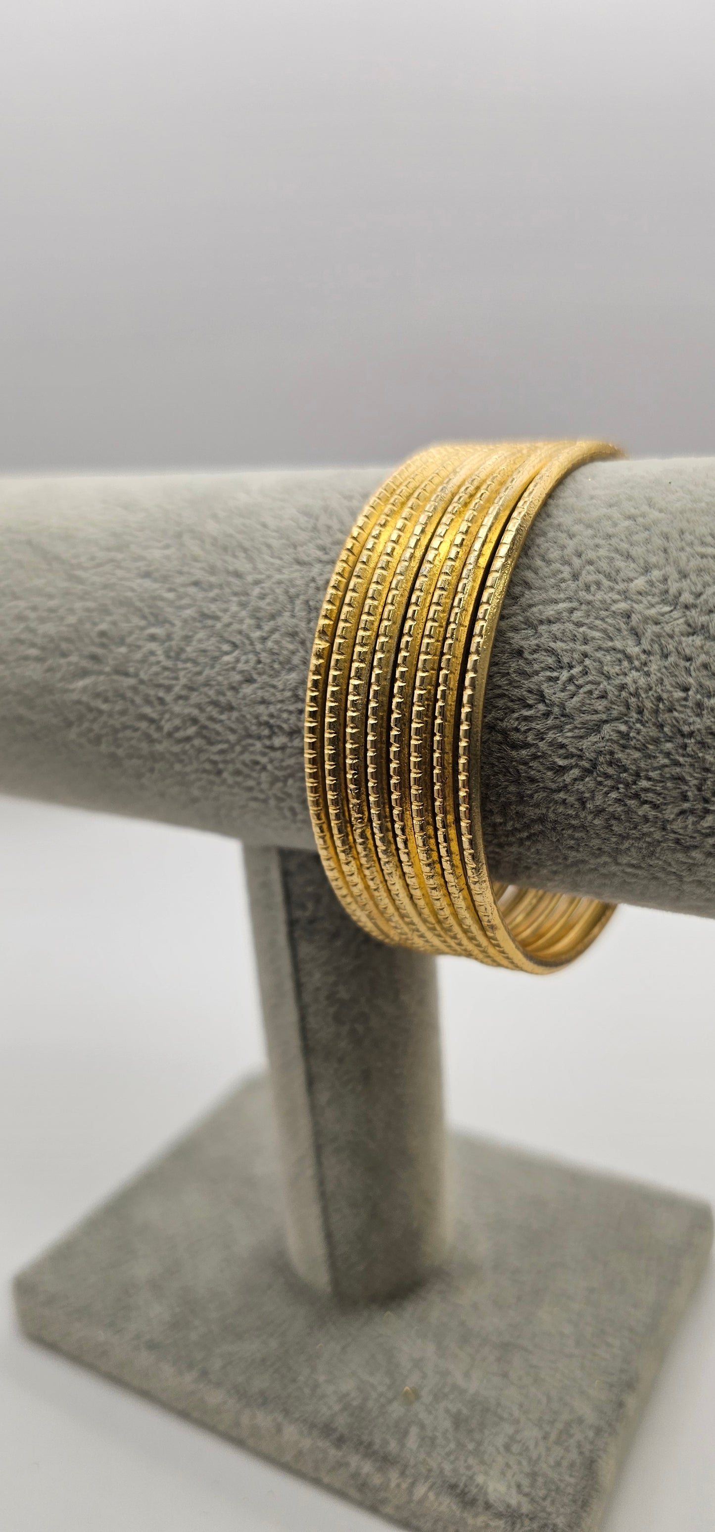 Twisted Gold Indian Bangle Size 2.4