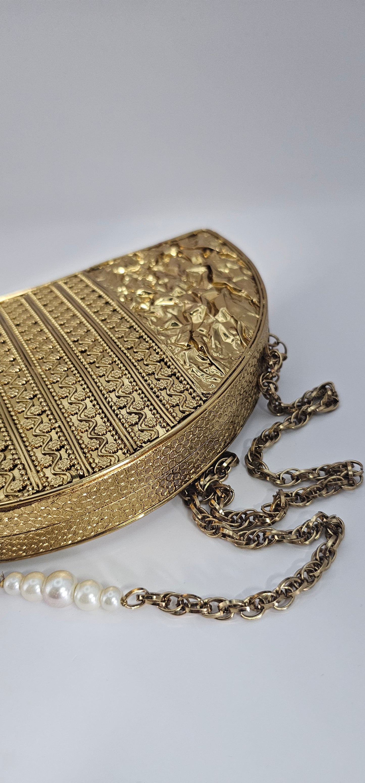 Gold & Mother Of Pearl Clutch Bag