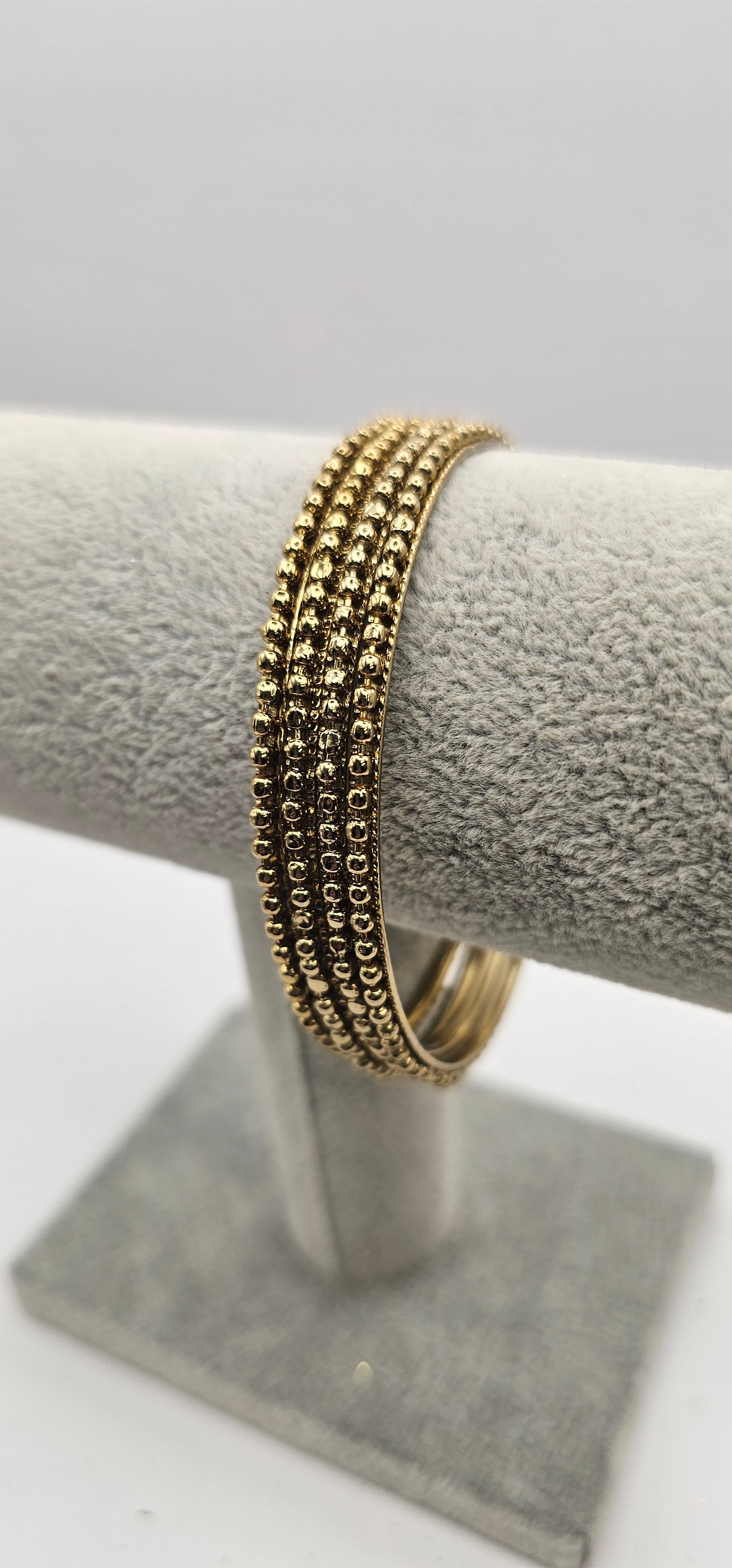 Gold Touchstone Asian Wedding Bangles Size 2.10