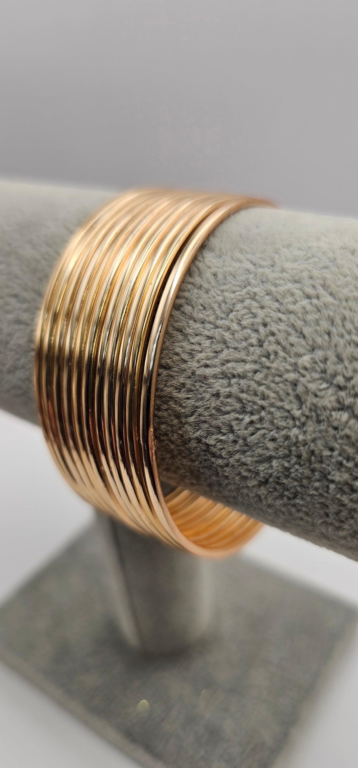 Indian Gold Plain Bangles Size 2.8