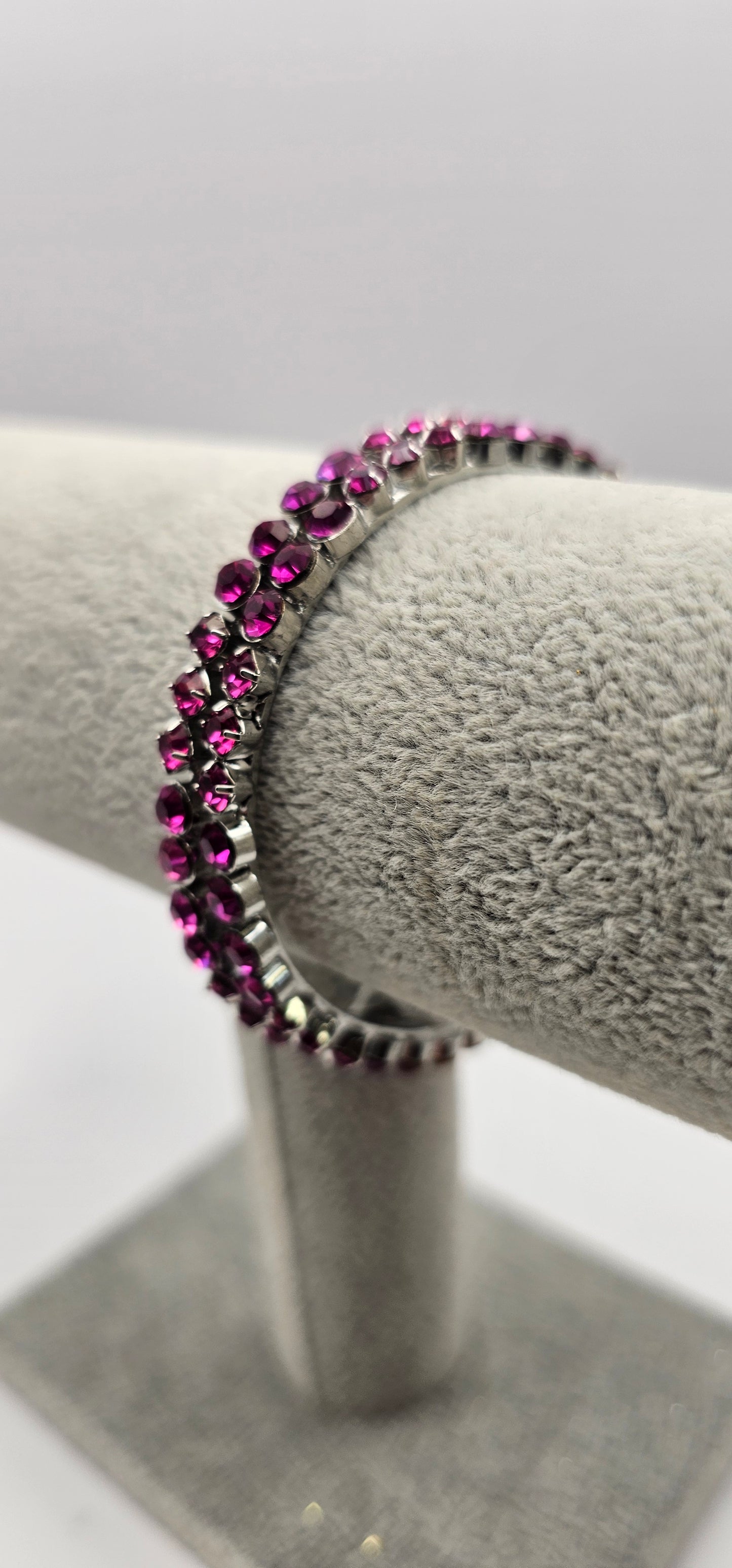 Amethyst & Silver Braclet Size 2.4