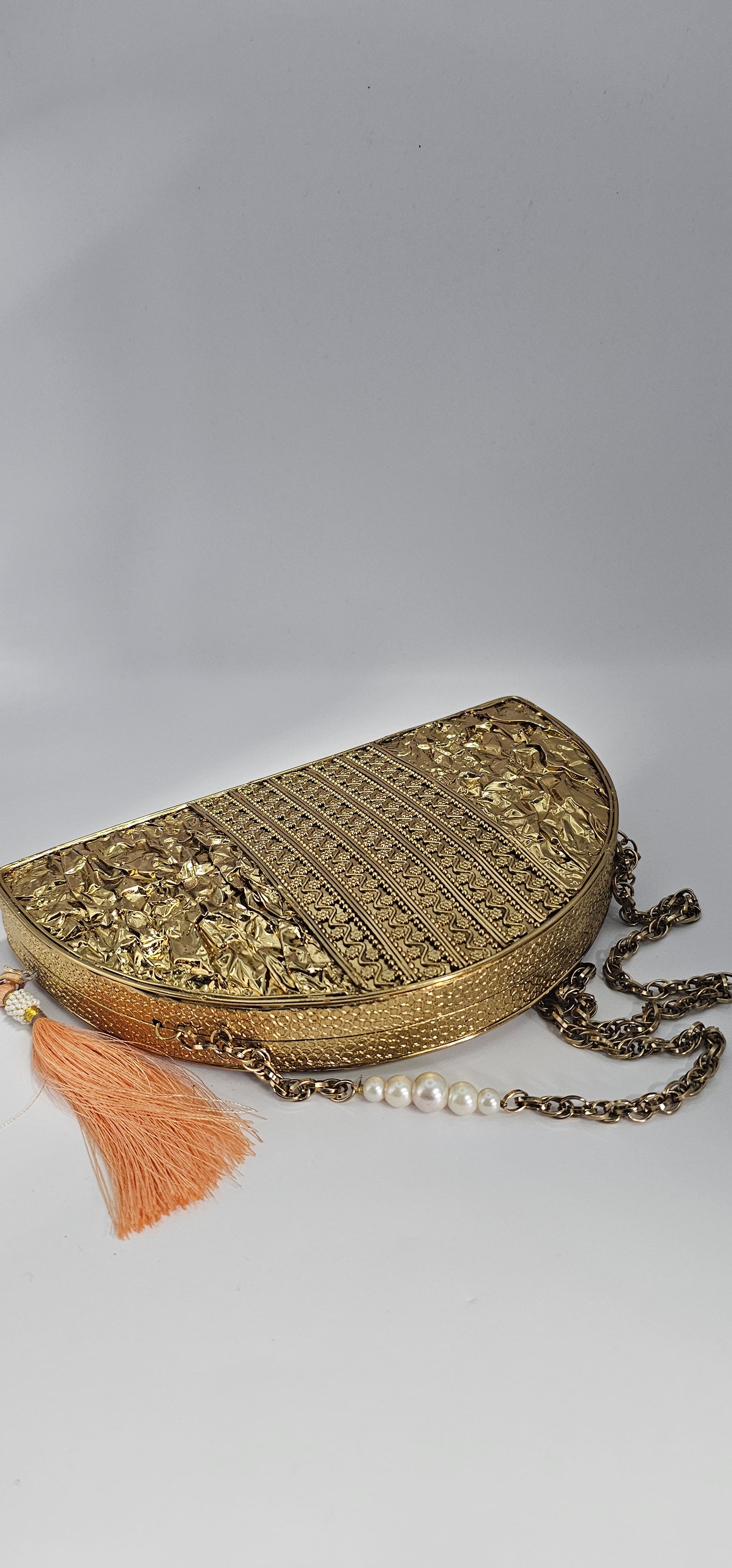 Gold & Mother Of Pearl Clutch Bag
