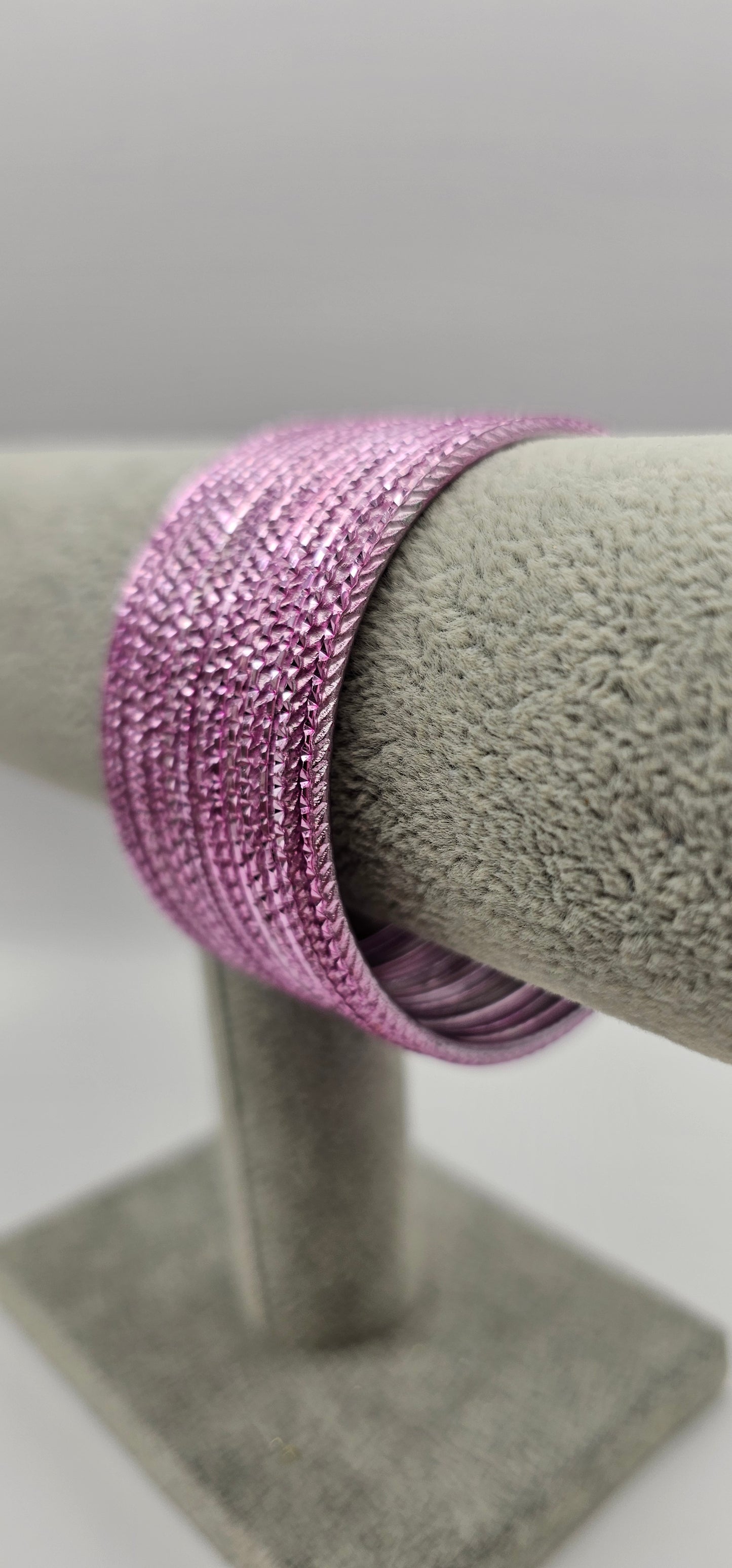 Light Pink Twisted metal Bangles Size 2.6