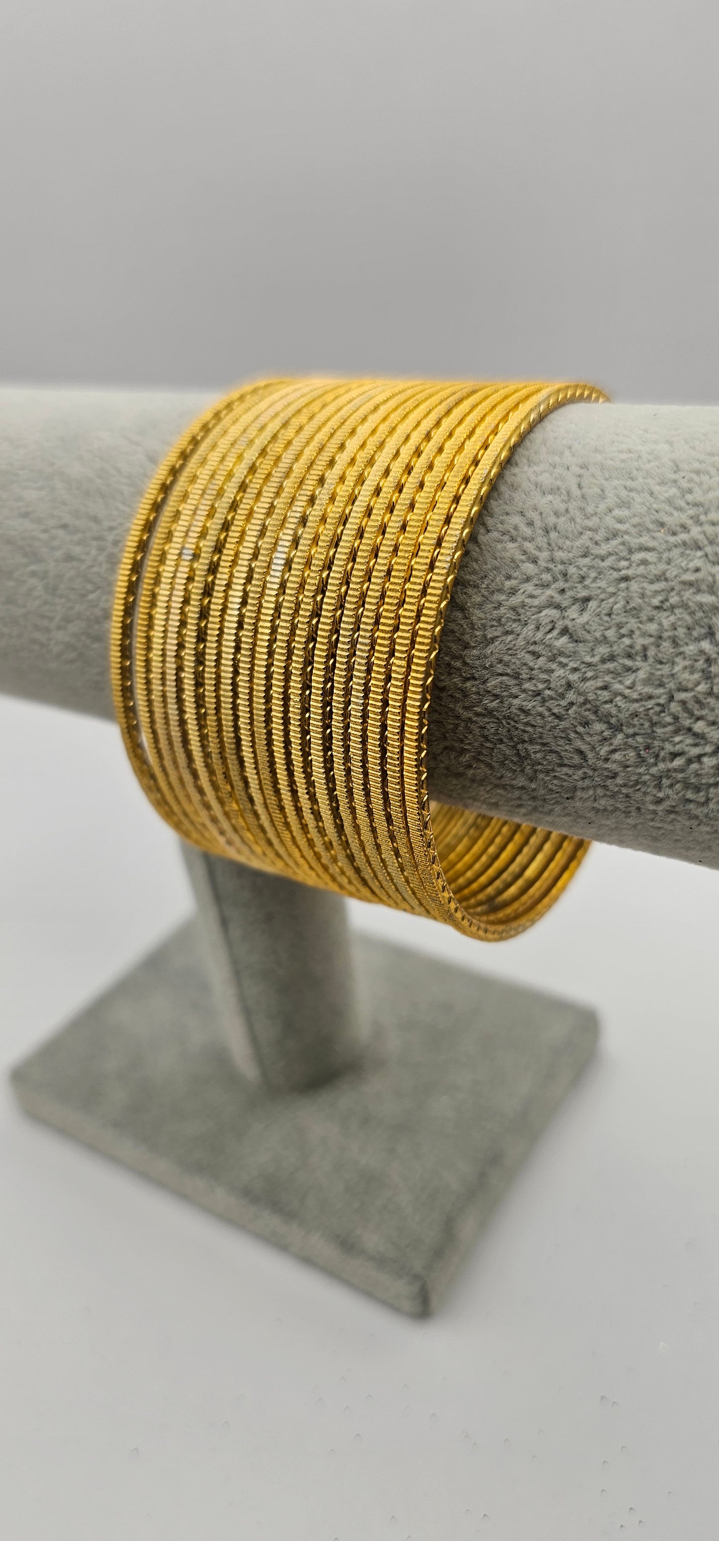 Gold Touchstone Metal Bangles Size 2.10