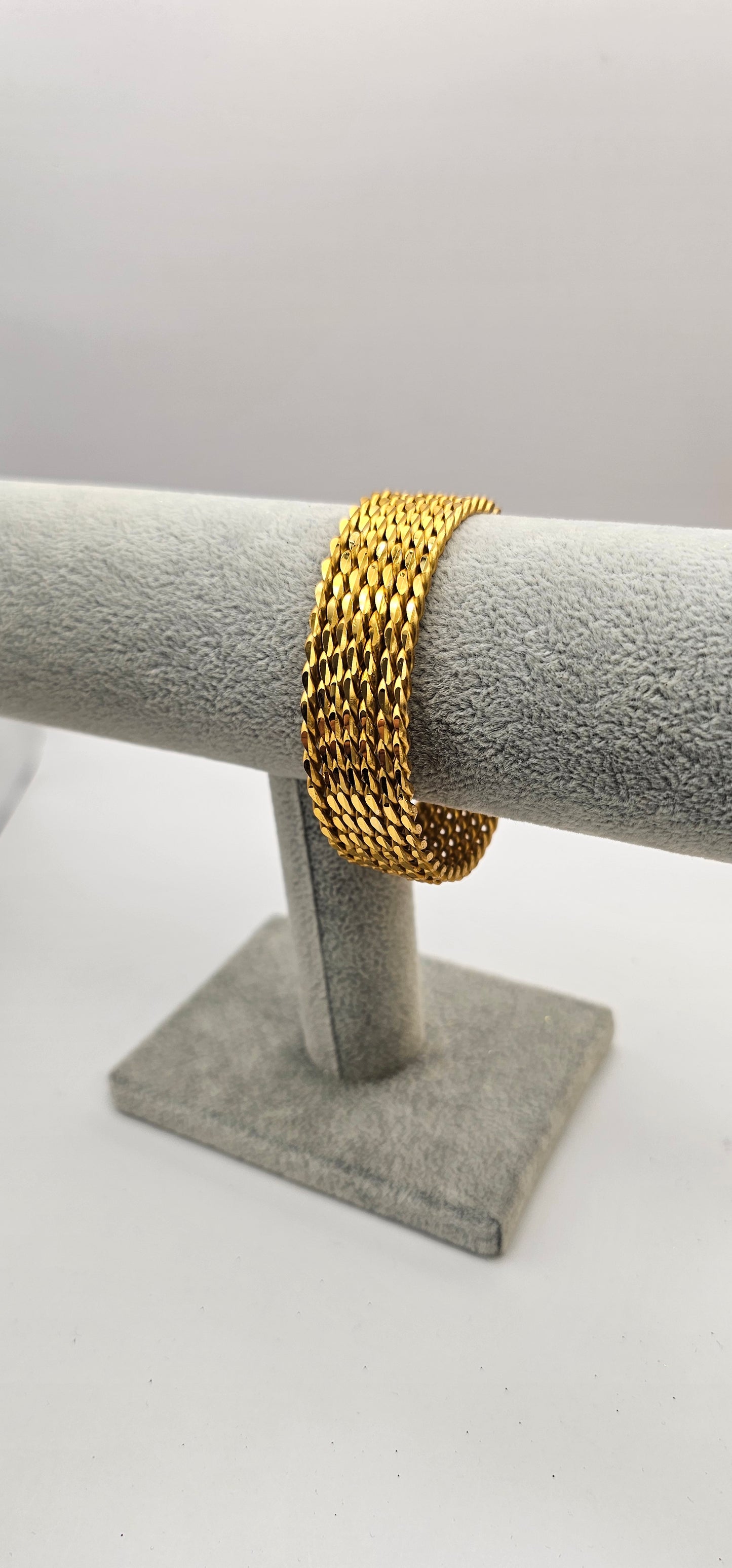 Gold Twisted Indian Bangles Size 2.10