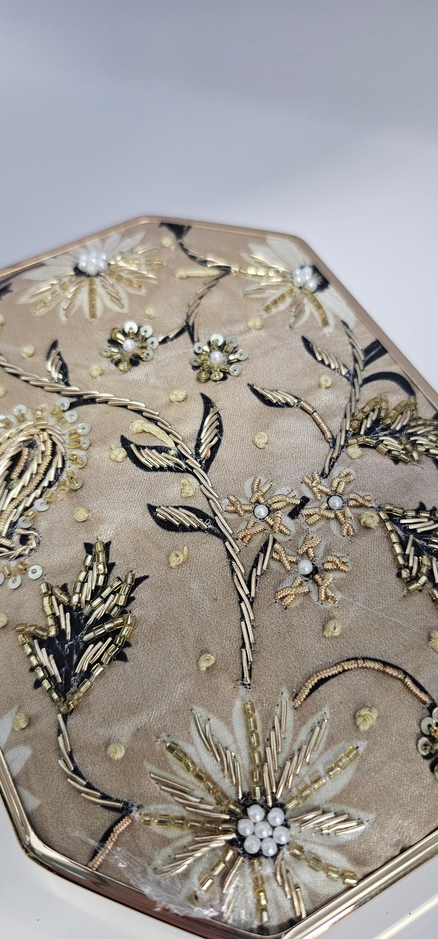 Floral Embroidered Clutch Bag (Damaged)