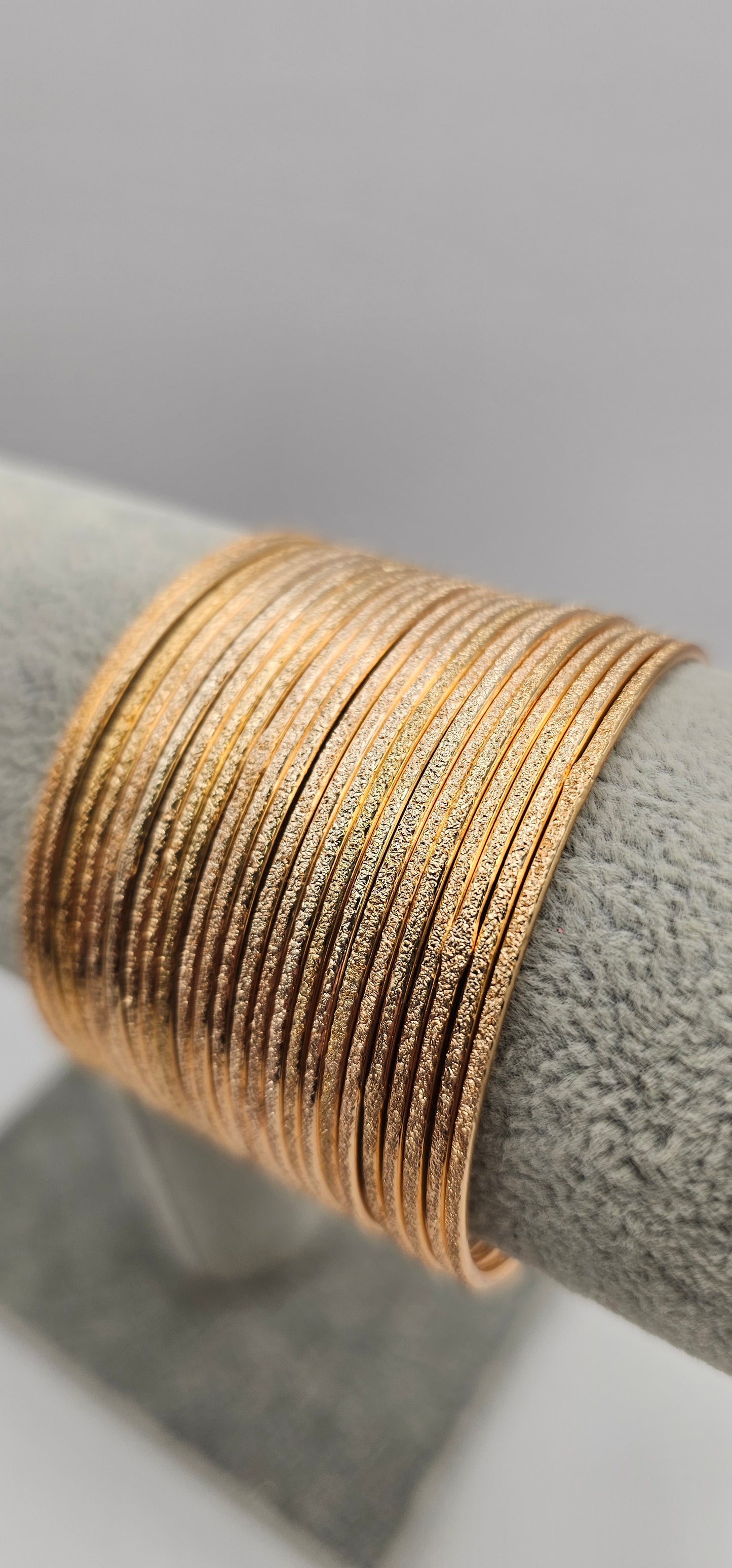 Indian Gold Raised Edge Bangles Size 2.6