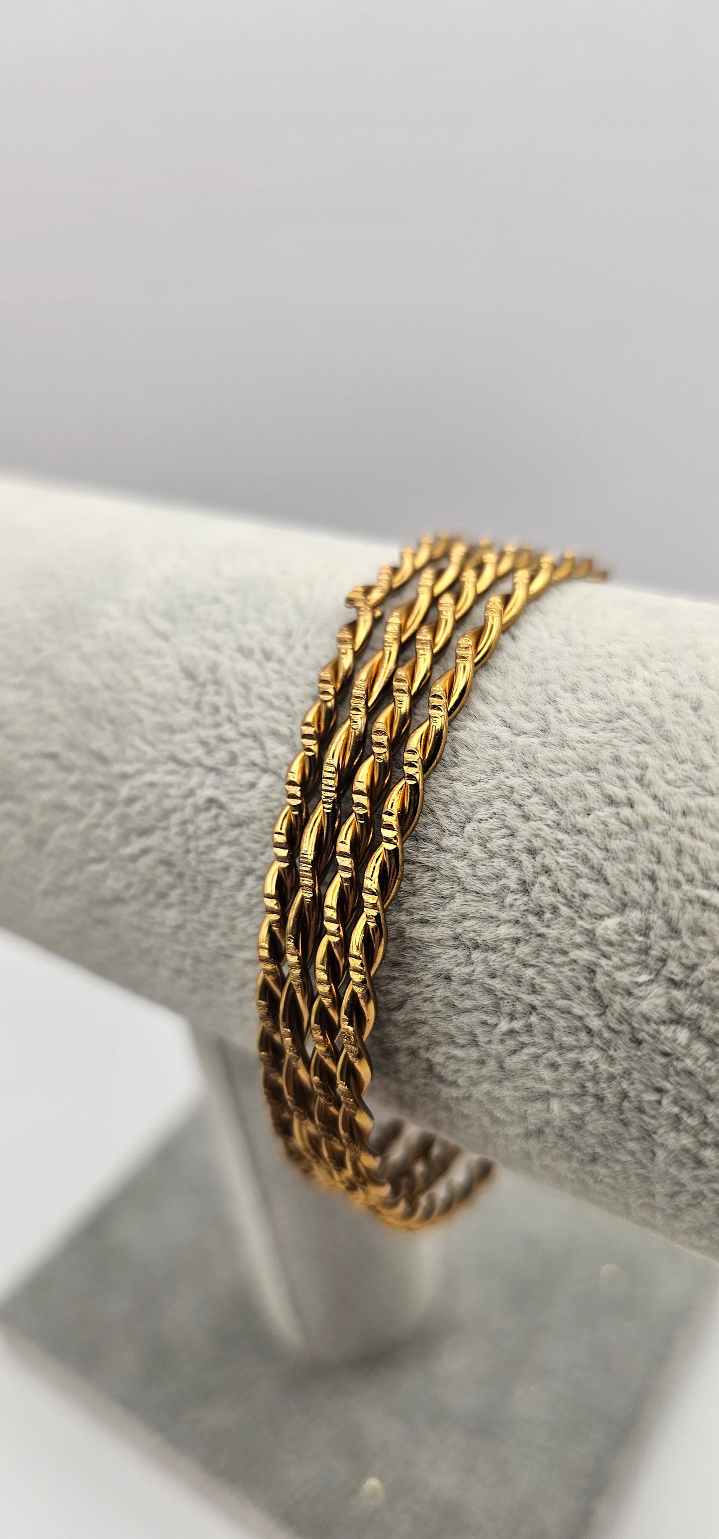 Antique Gold - Steel Twisted Bangles Size 2.6