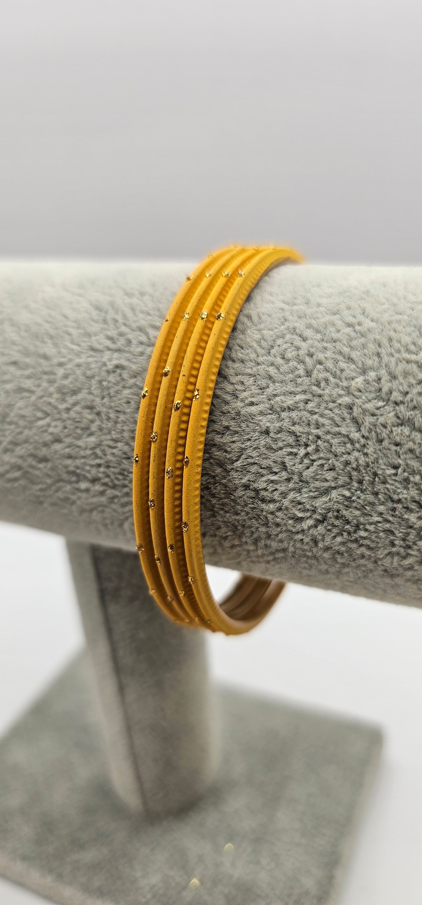 Orange & Gold Dot Bangles Size 2.4