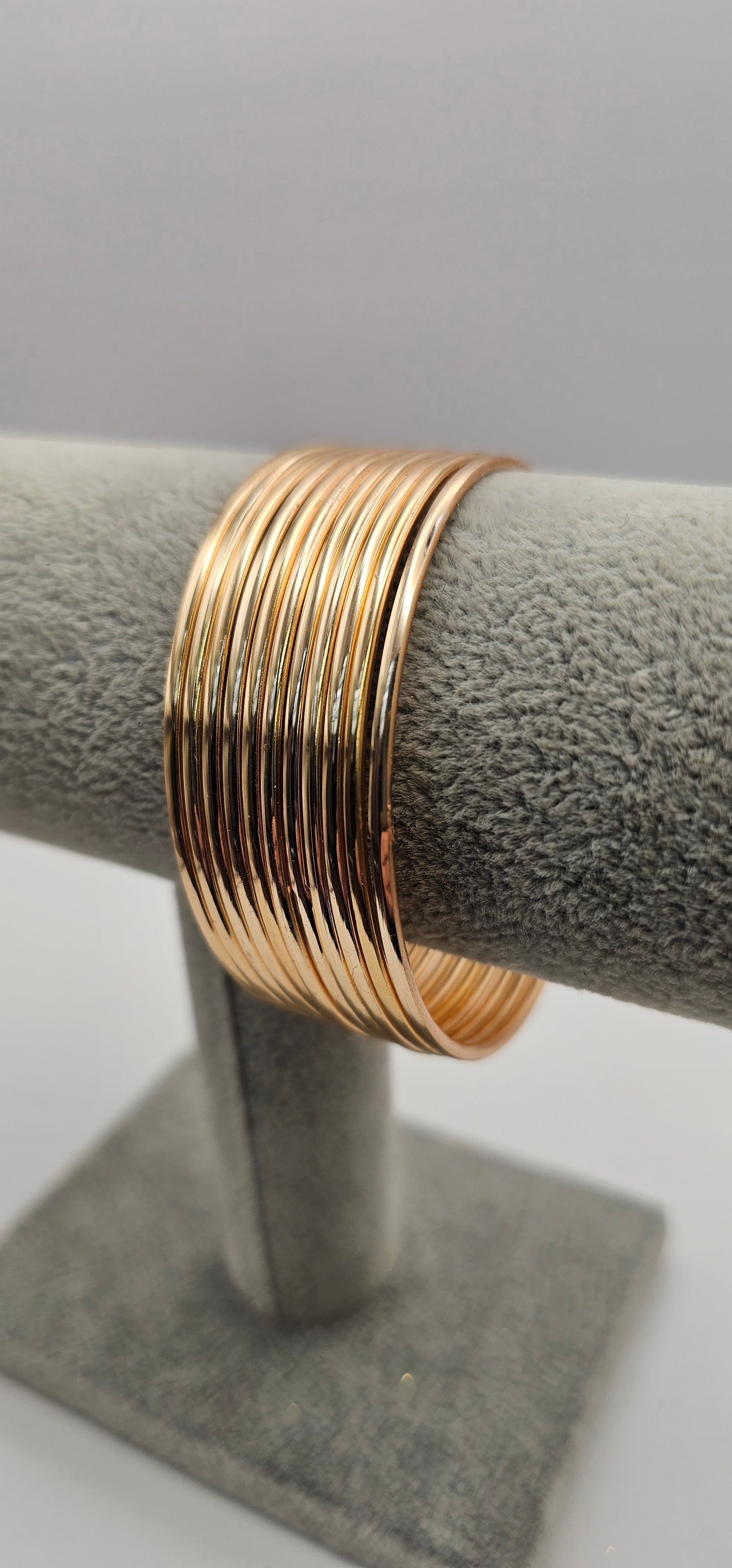 Indian Gold Plain Bangles Size 2.8