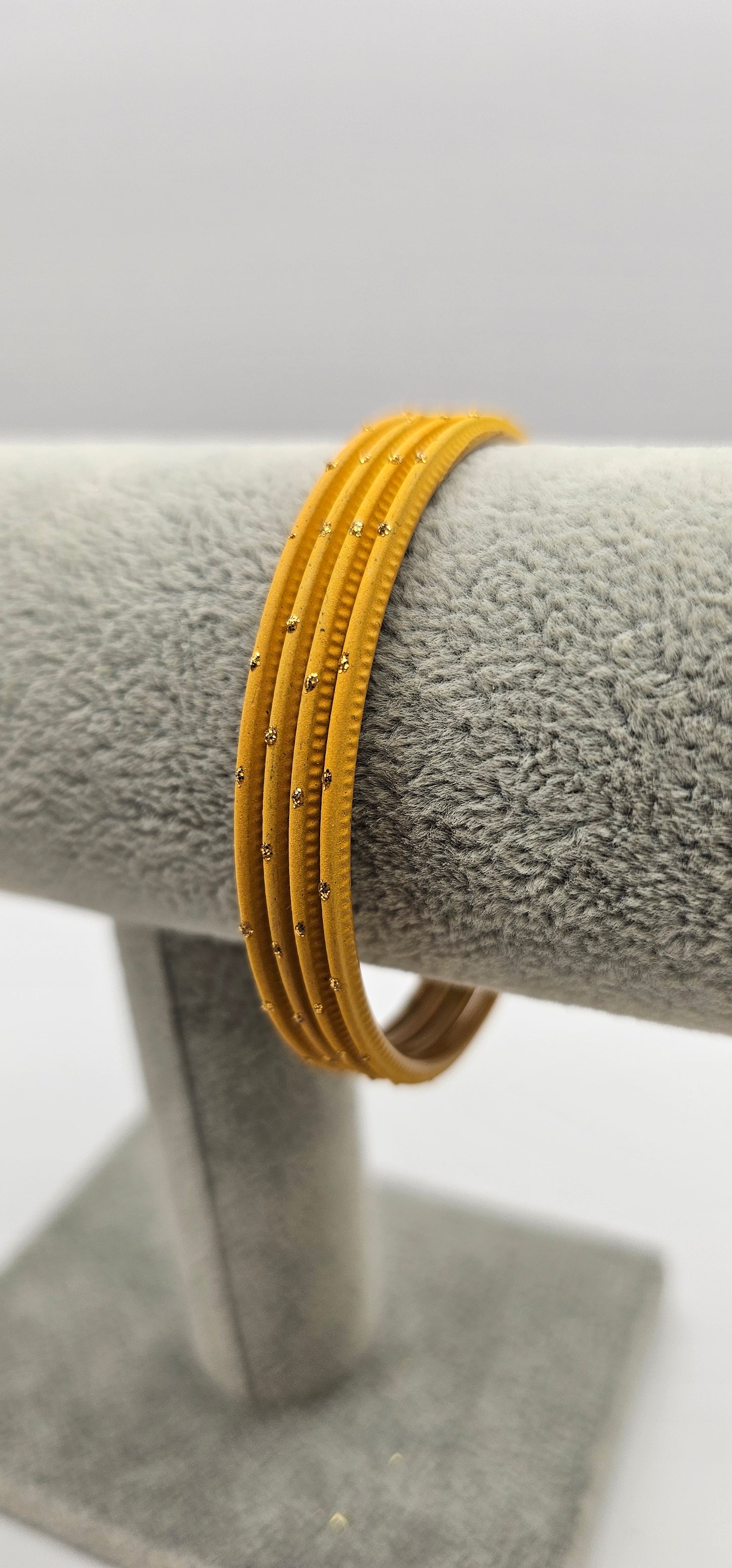 Orange & Gold Dot Bangles Size 2.4