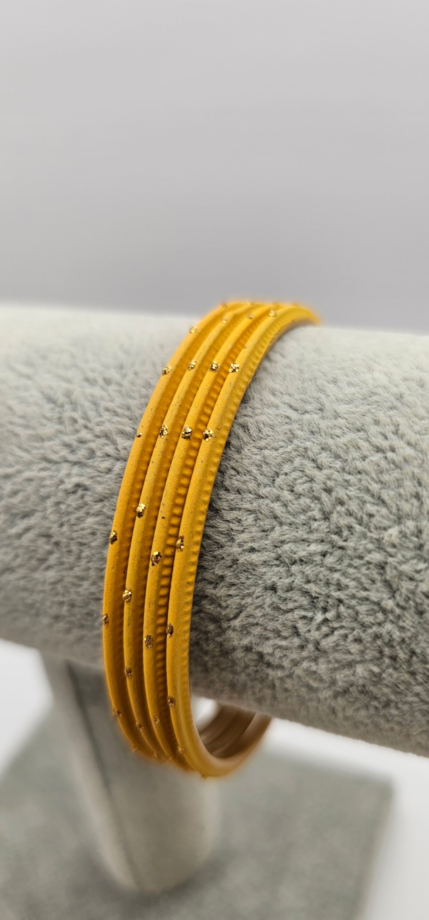 Orange & Gold Dot Bangles Size 2.4