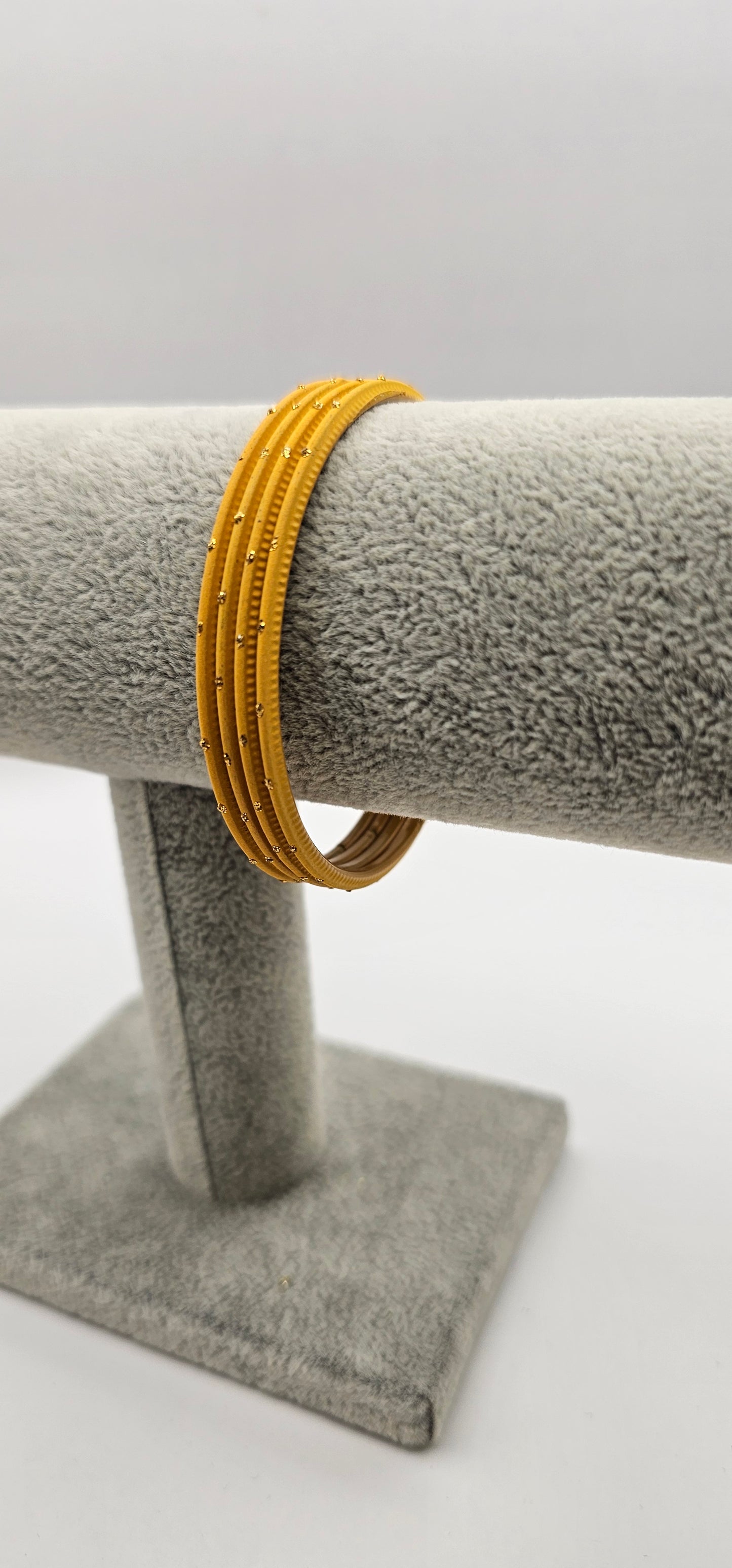 Orange & Gold Dot Bangles Size 2.4