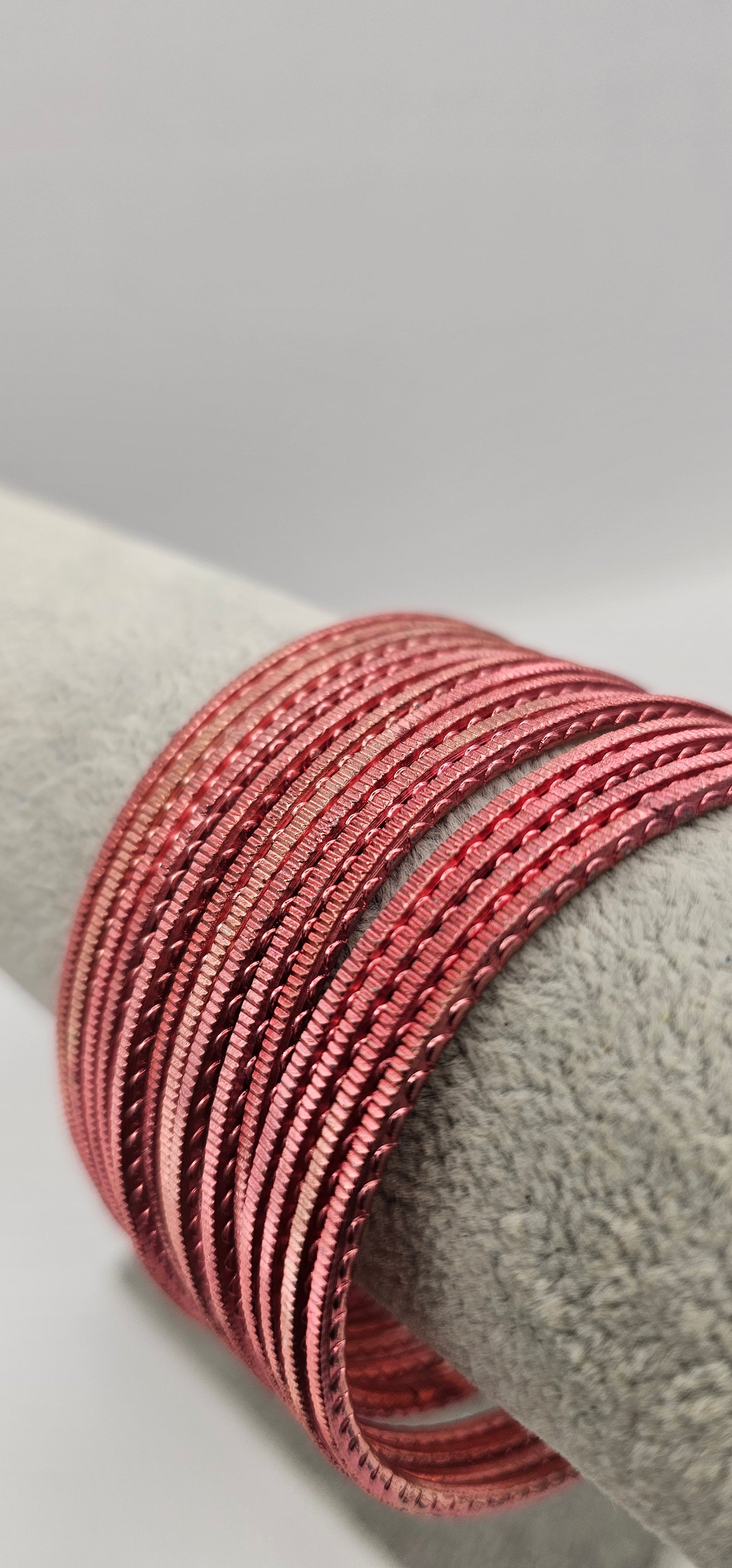 Baby Pink Touchstone Metal Bangles Size Size 2.10
