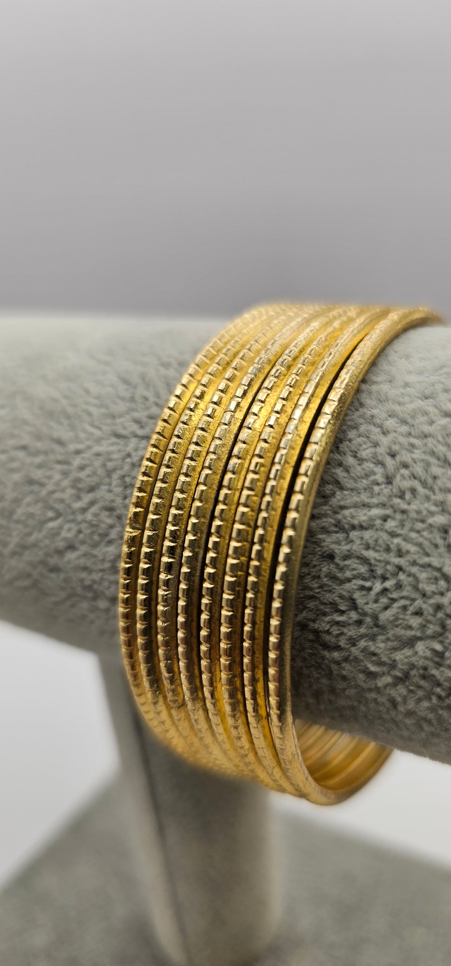 Twisted Gold Indian Bangle Size 2.4