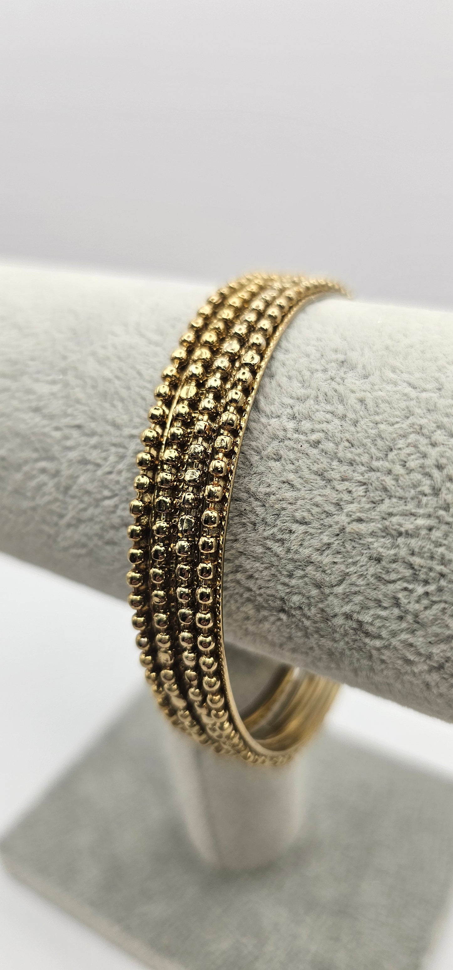 Gold Touchstone Asian Wedding Bangles Size 2.10