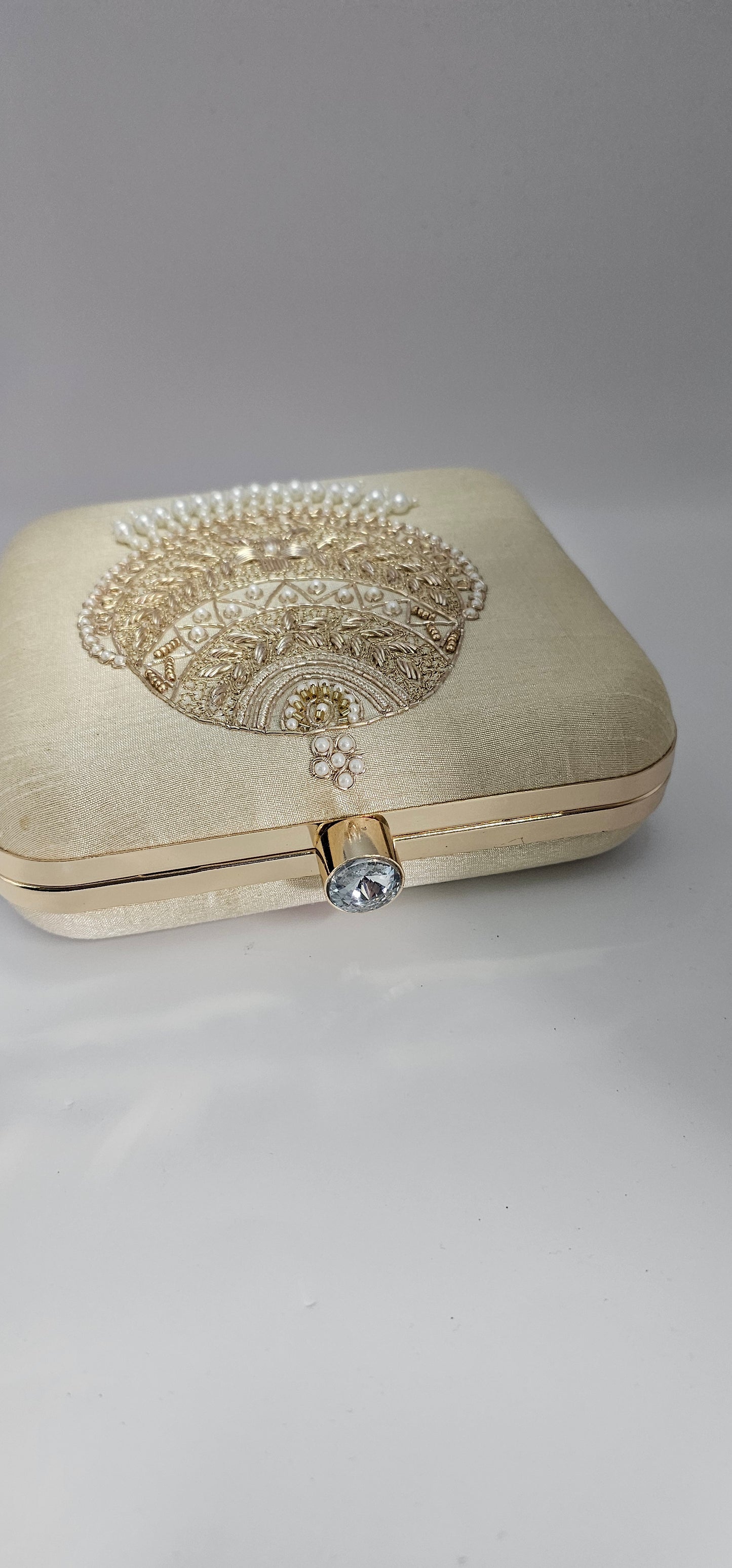 Champagne & Gold, Pearl Clutch Bag