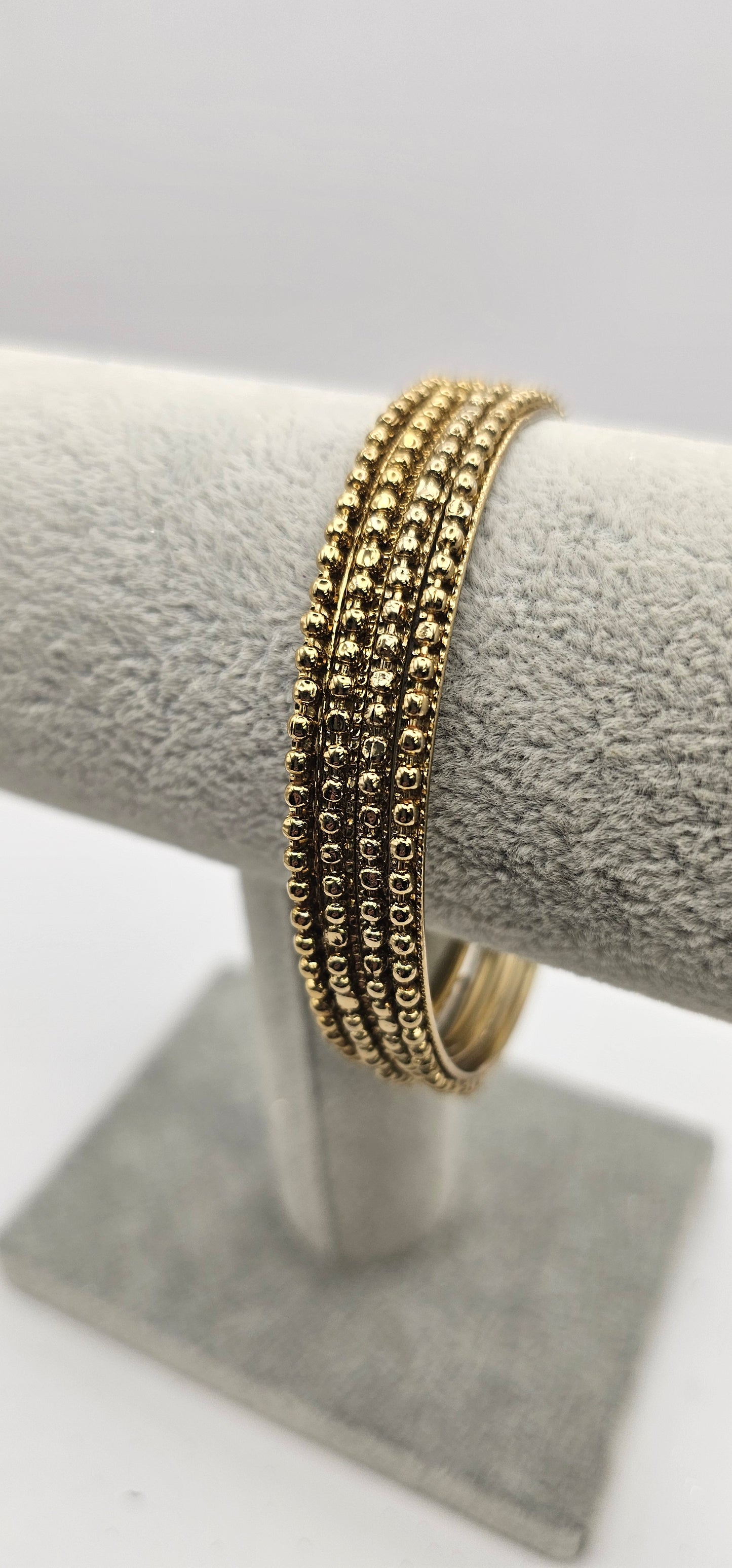 Gold Touchstone Asian Wedding Bangles Size 2.10
