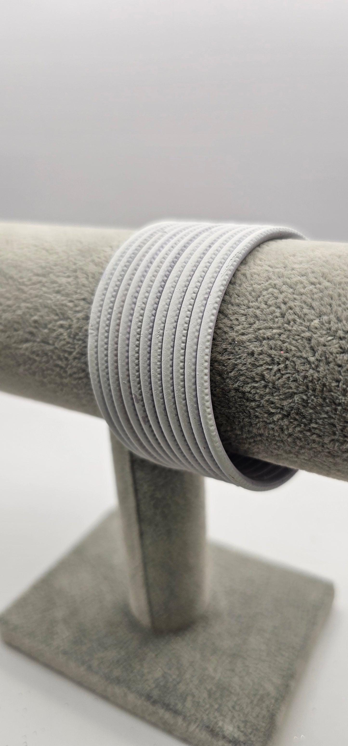 White Plain Metal Bangles Size 2.4