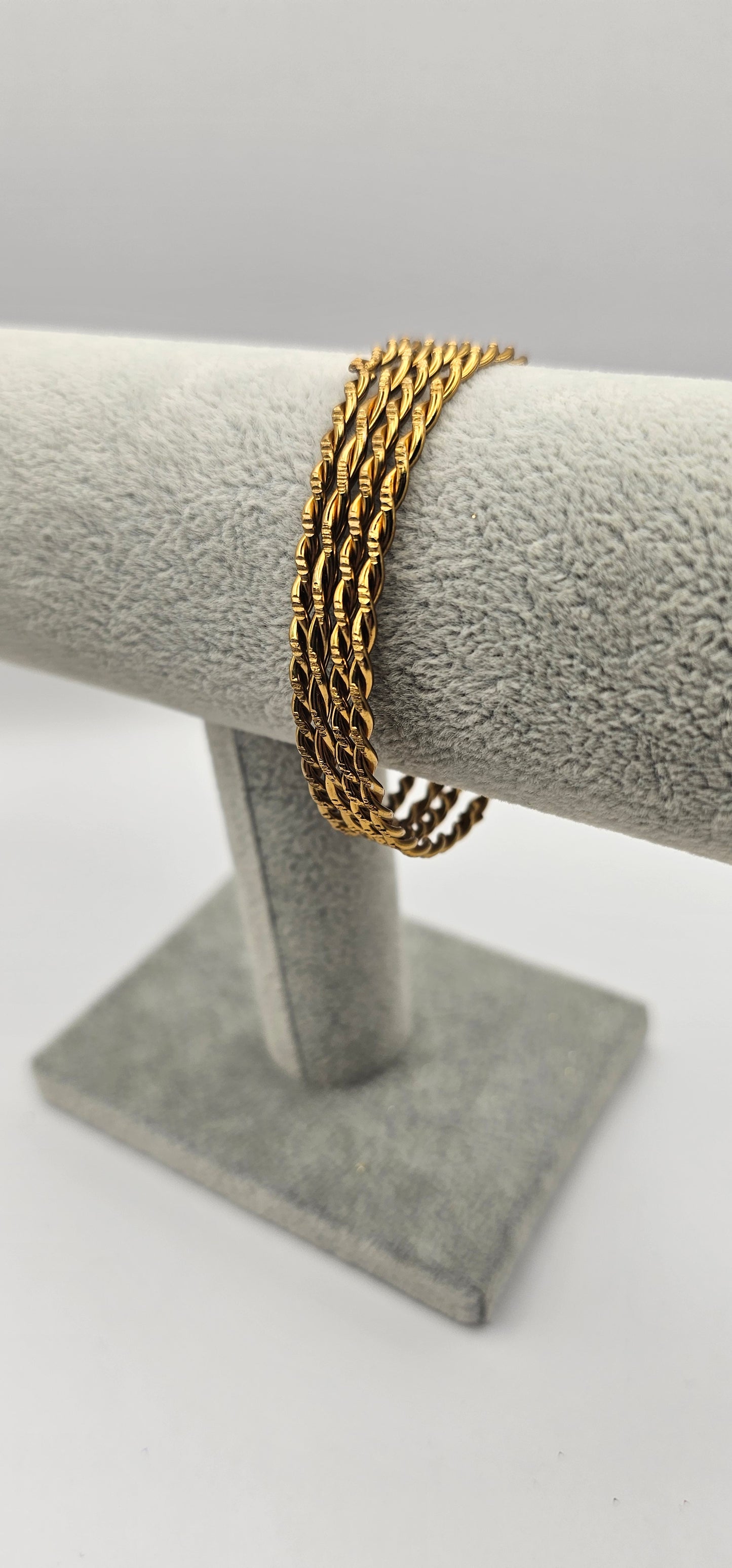 Antique Gold - Steel Twisted Bangles Size 2.6