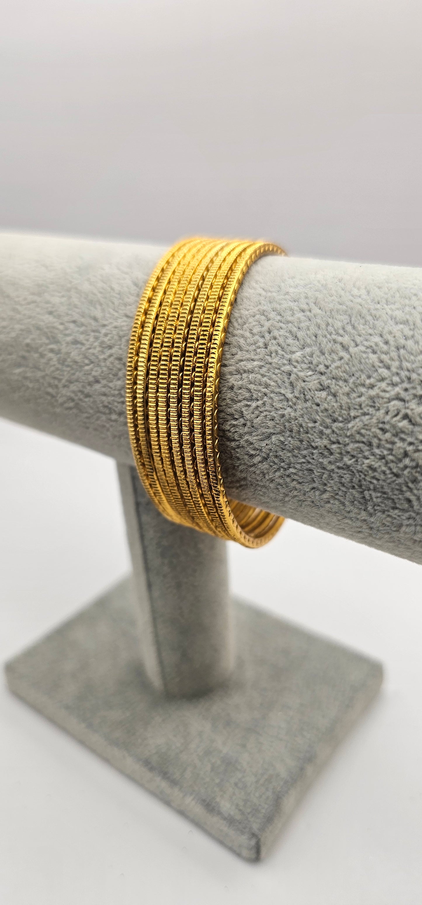 Gold Touchstone Metal Bangles Size 2.6