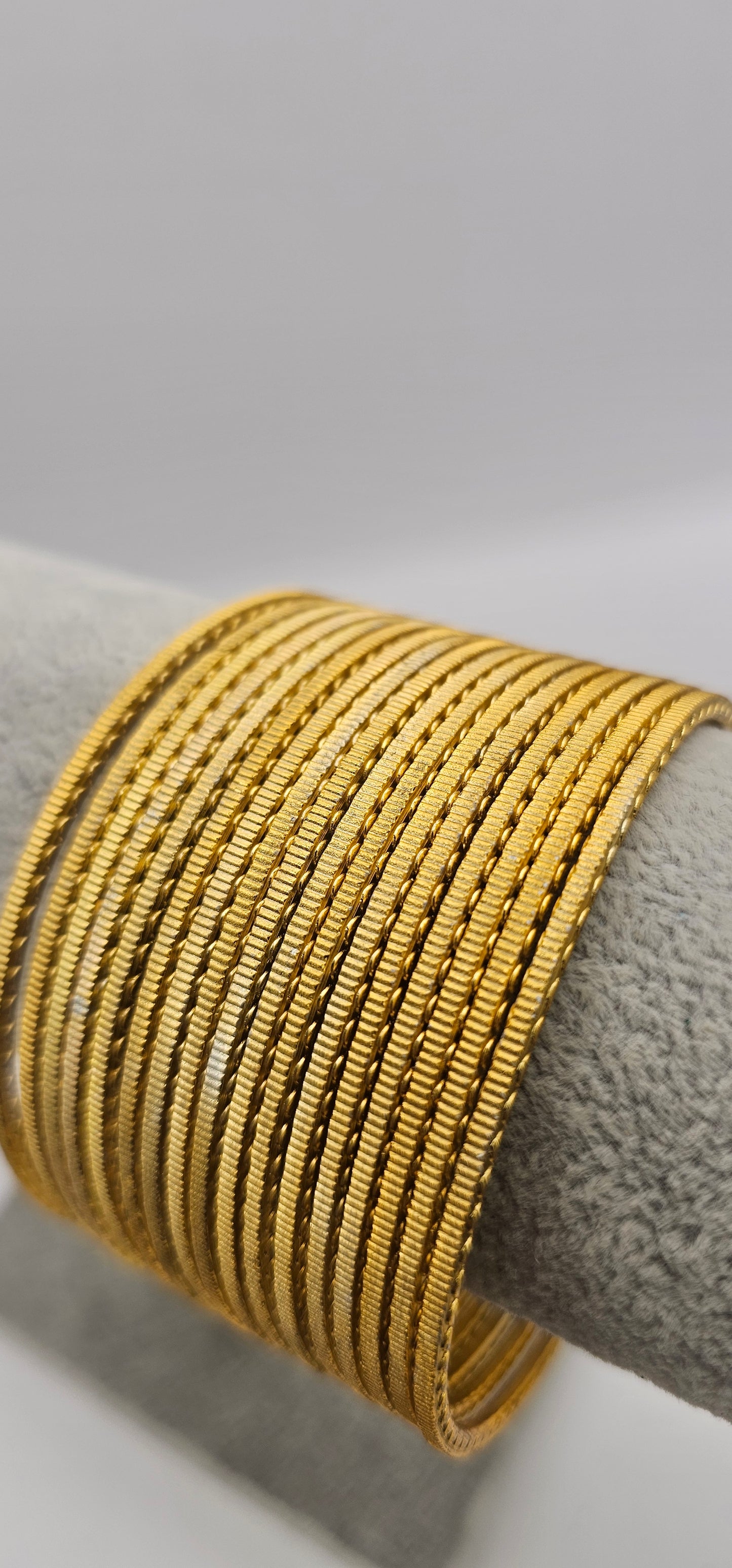 Gold Touchstone Metal Bangles Size 2.10