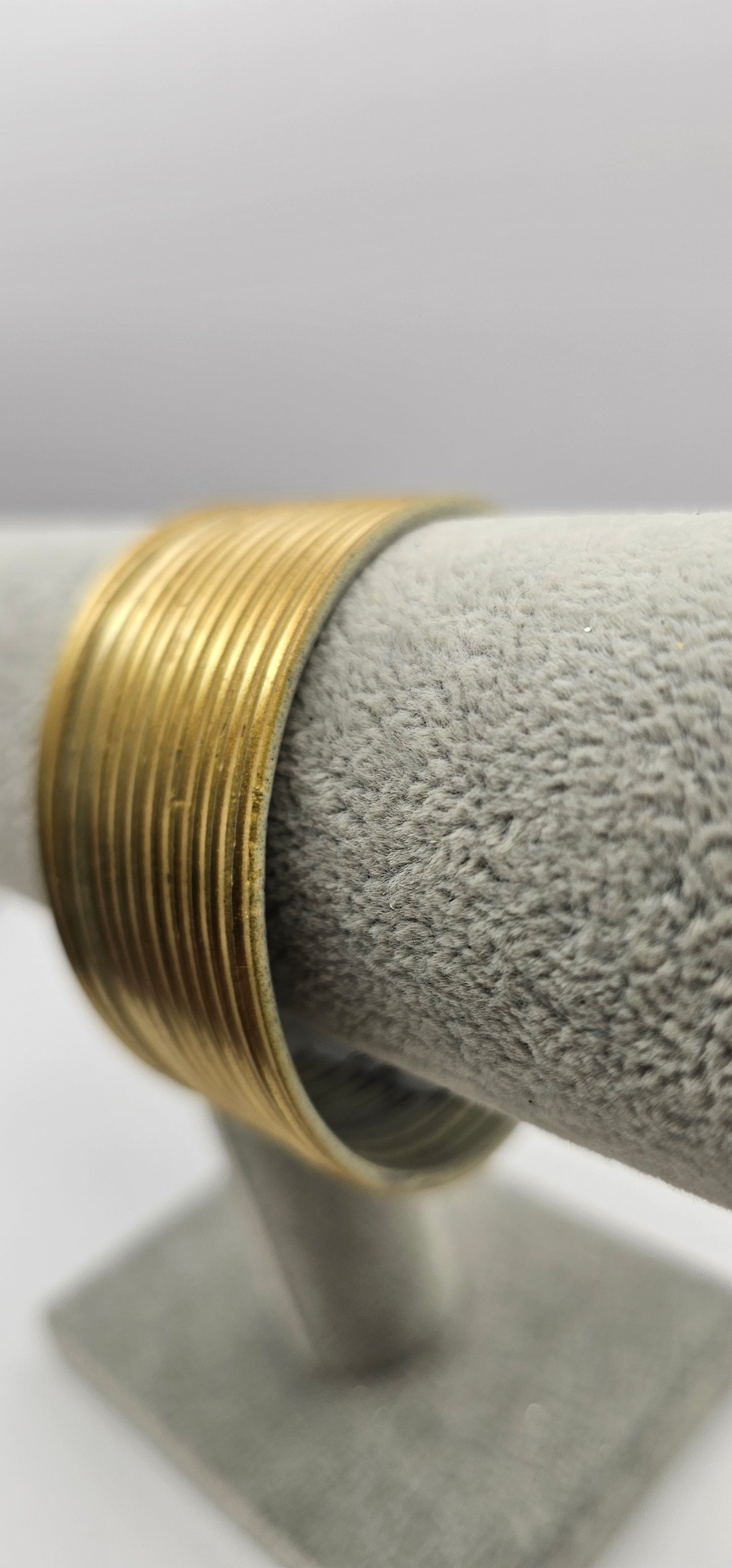 Gold Plain Metal Bangles Size 2.8