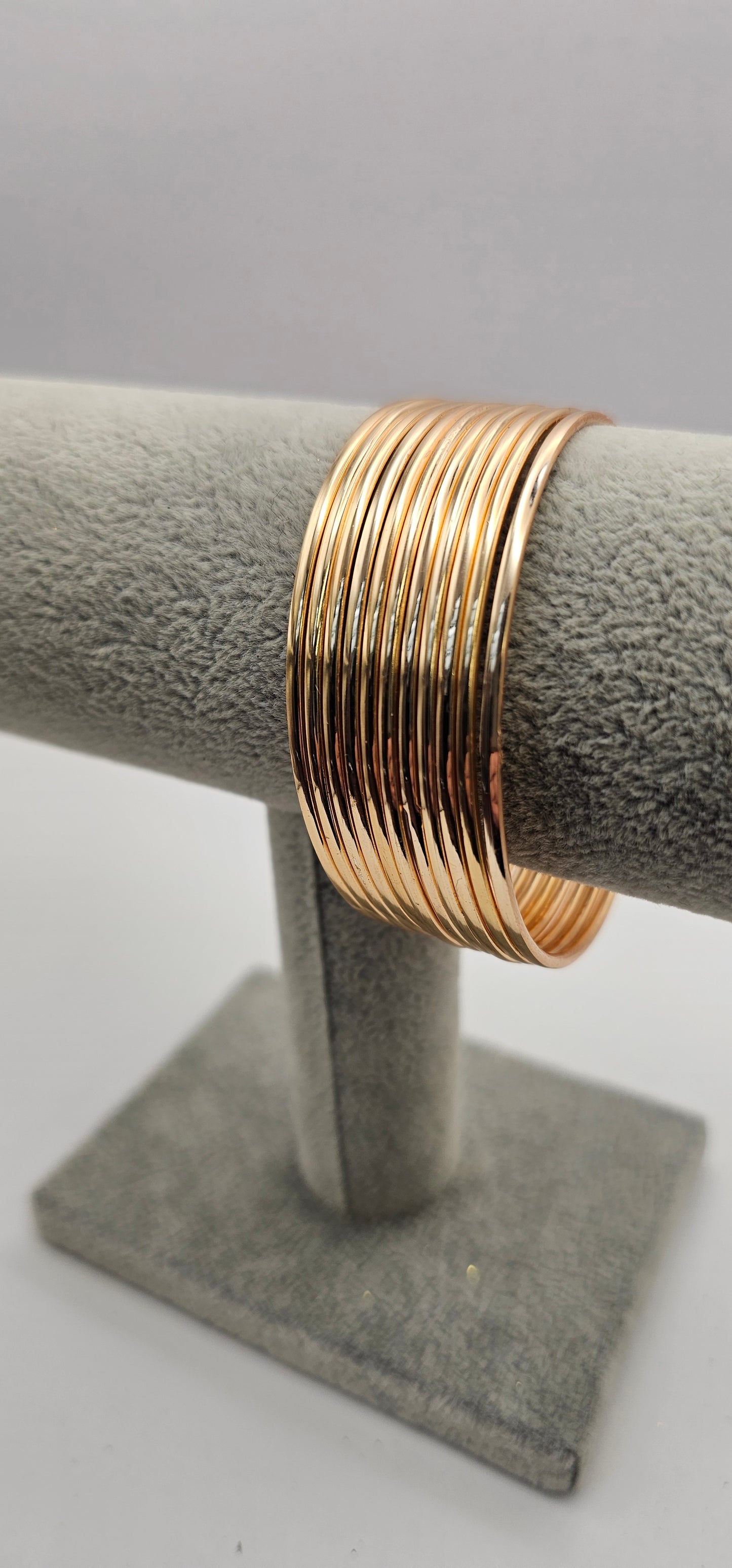 Indian Gold Plain Bangles Size 2.8