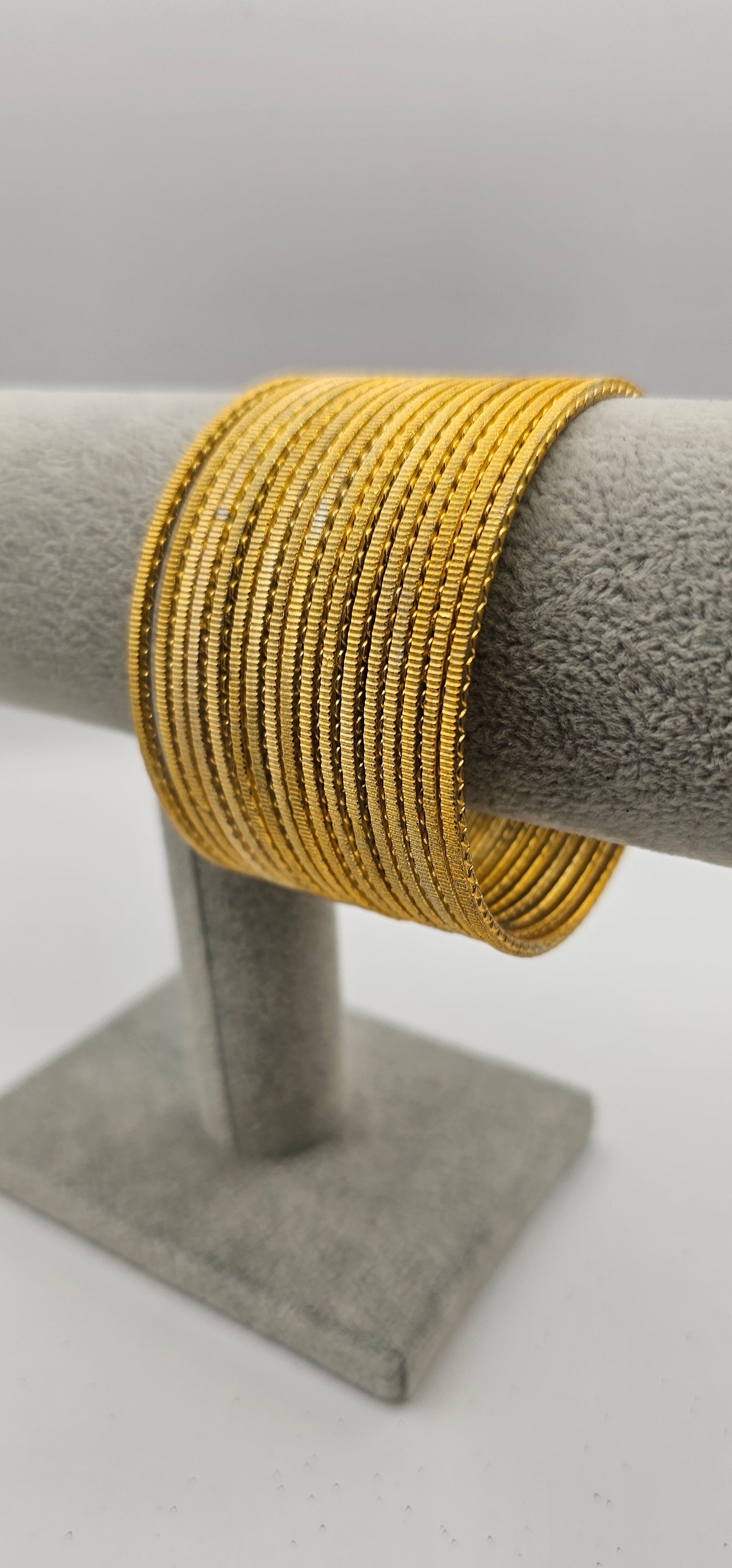 Gold Touchstone Metal Bangles Size 2.10